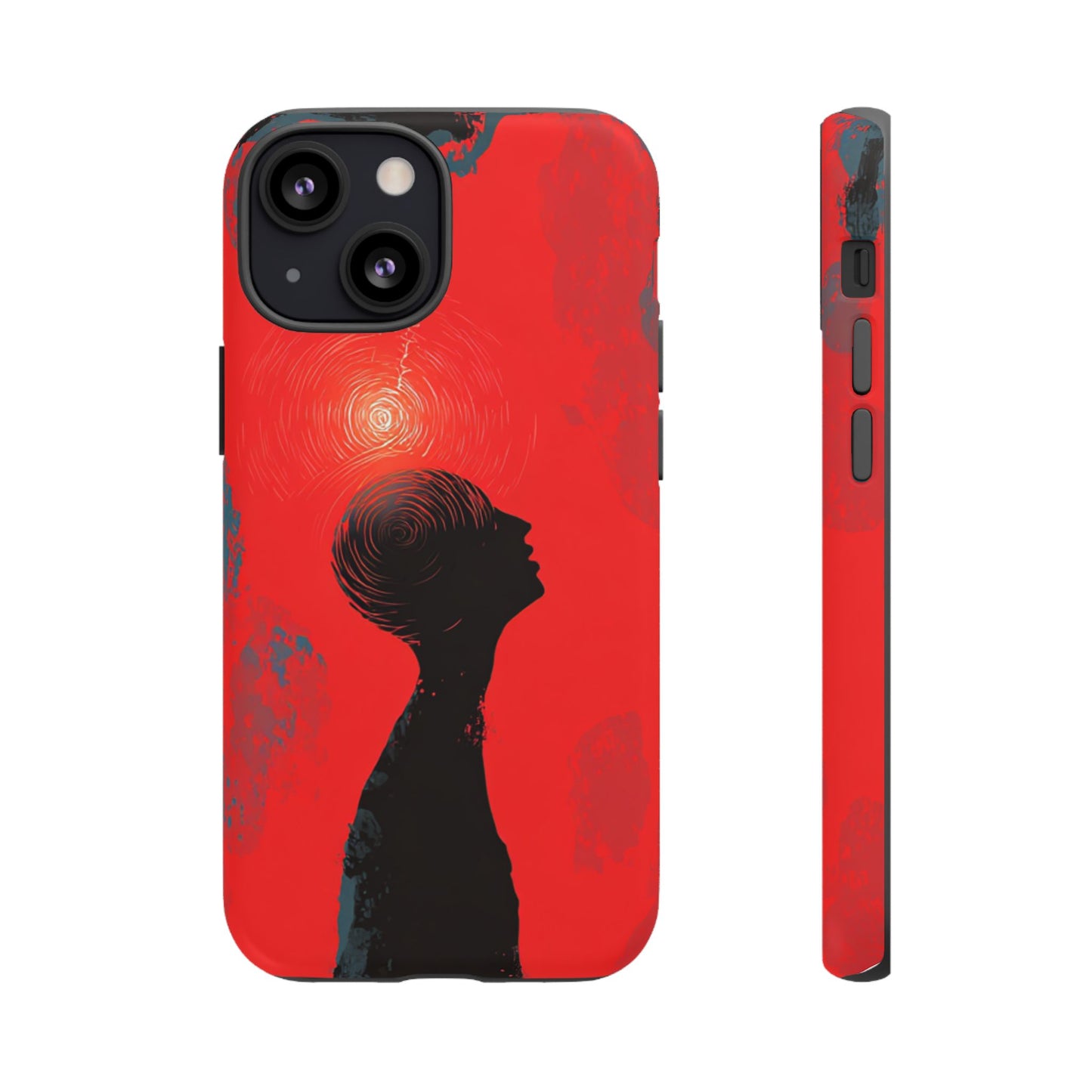 Mental Eclipse | Bold Surreal Art for Deep Thinkers – Red & Black Abstract Design