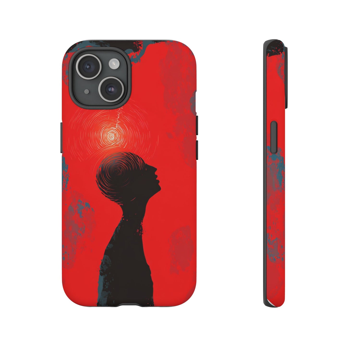 Mental Eclipse | Bold Surreal Art for Deep Thinkers – Red & Black Abstract Design
