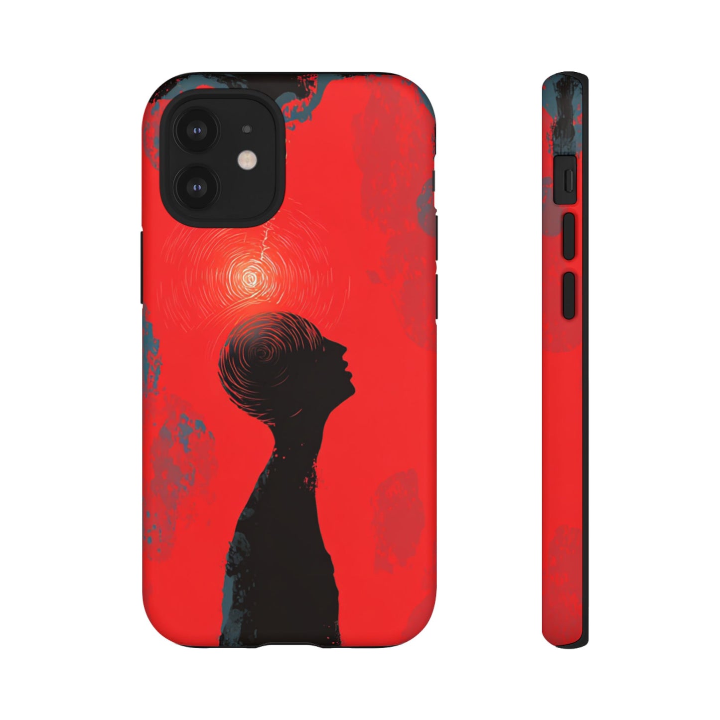 Mental Eclipse | Bold Surreal Art for Deep Thinkers – Red & Black Abstract Design