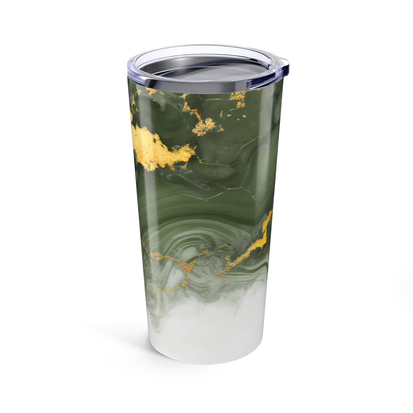 Green Marble Stainless Steel Tumbler – 20oz Insulated Travel Cup