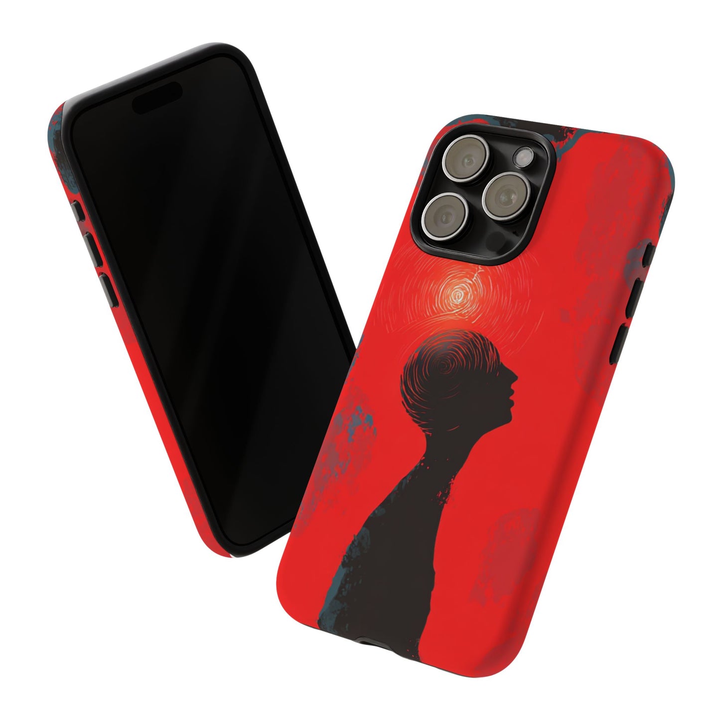 Mental Eclipse | Bold Surreal Art for Deep Thinkers – Red & Black Abstract Design