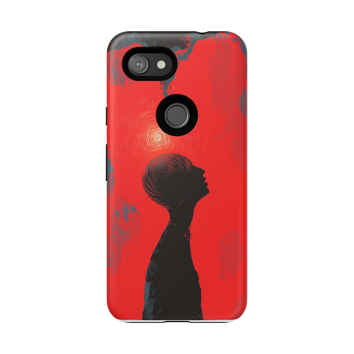 Mental Eclipse | Bold Surreal Art for Deep Thinkers – Red & Black Abstract Design