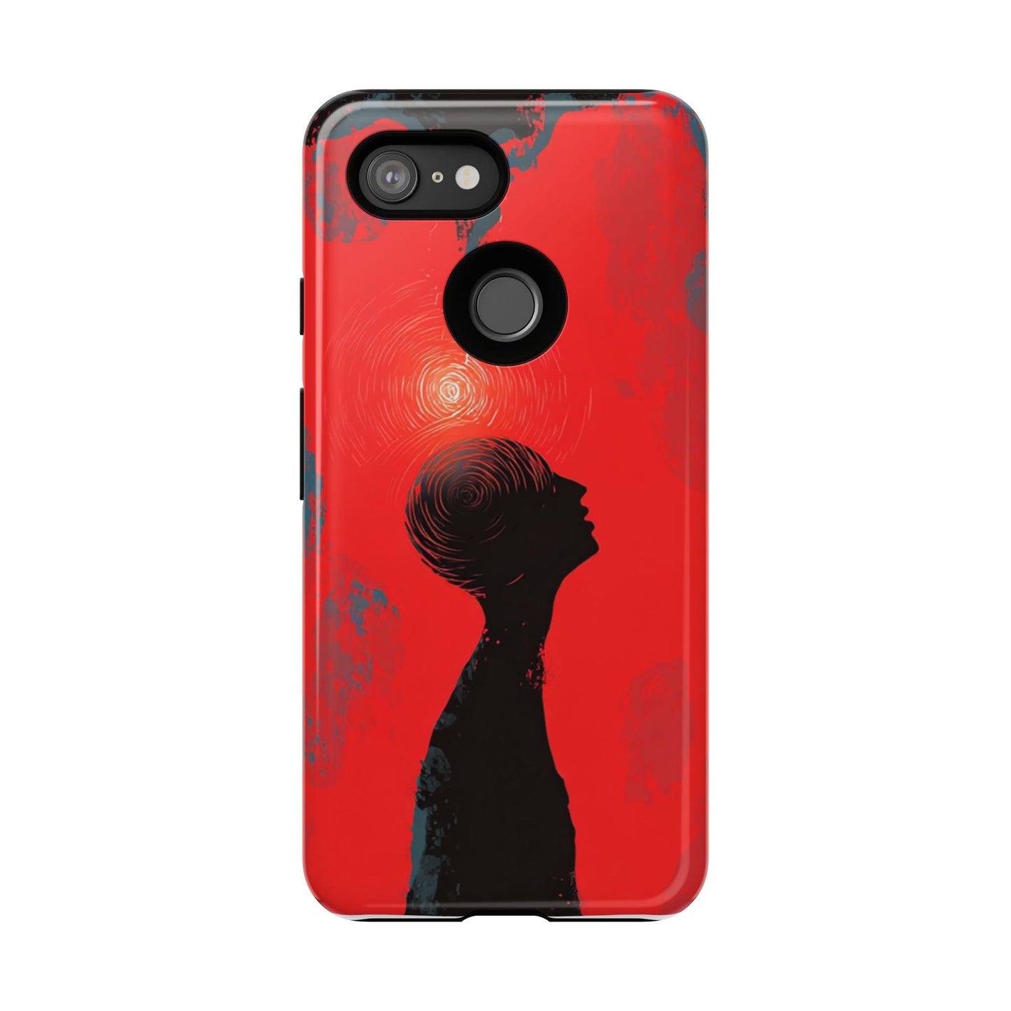 Mental Eclipse | Bold Surreal Art for Deep Thinkers – Red & Black Abstract Design