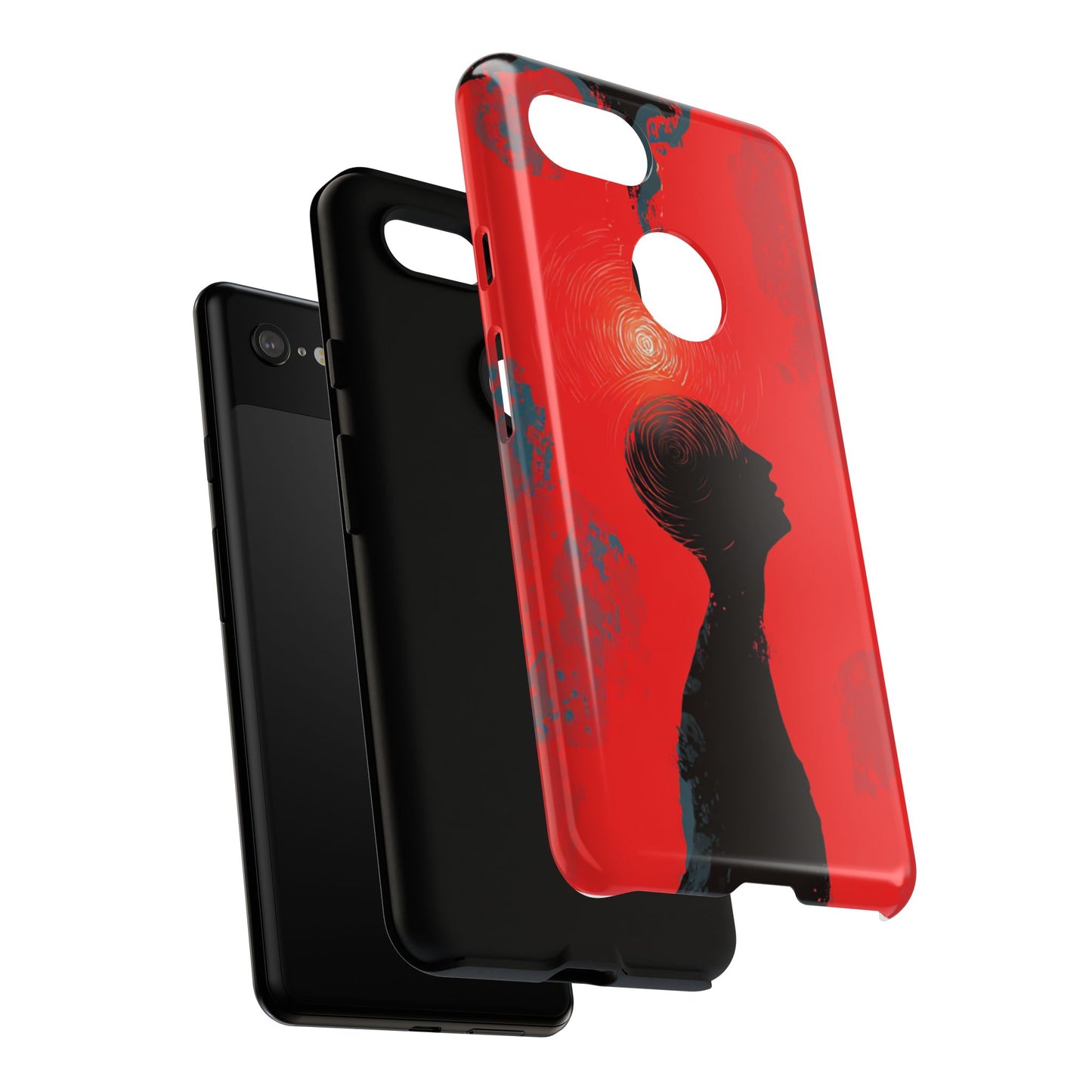 Mental Eclipse | Bold Surreal Art for Deep Thinkers – Red & Black Abstract Design