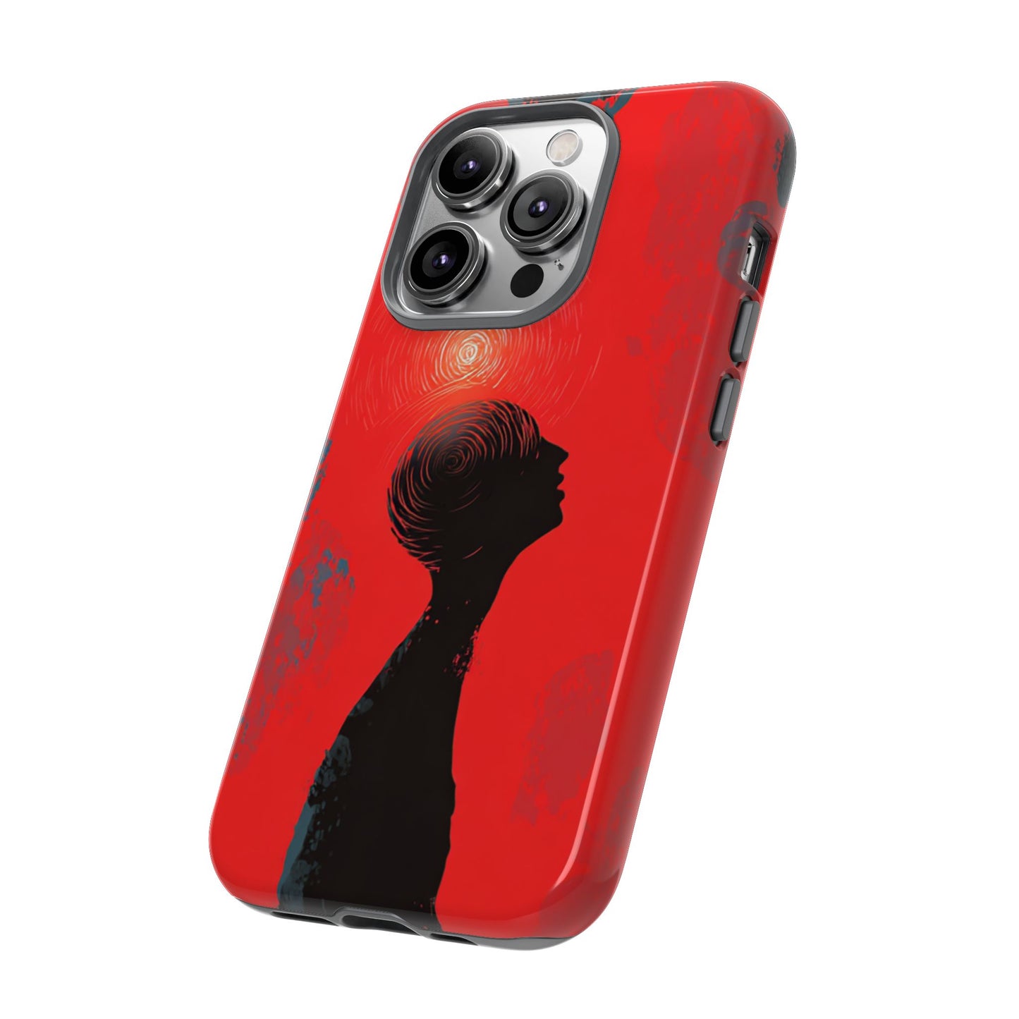Mental Eclipse | Bold Surreal Art for Deep Thinkers – Red & Black Abstract Design