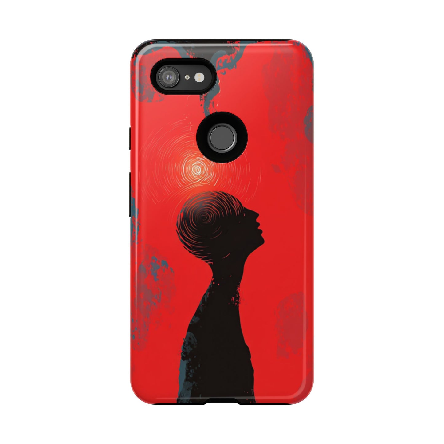 Mental Eclipse | Bold Surreal Art for Deep Thinkers – Red & Black Abstract Design