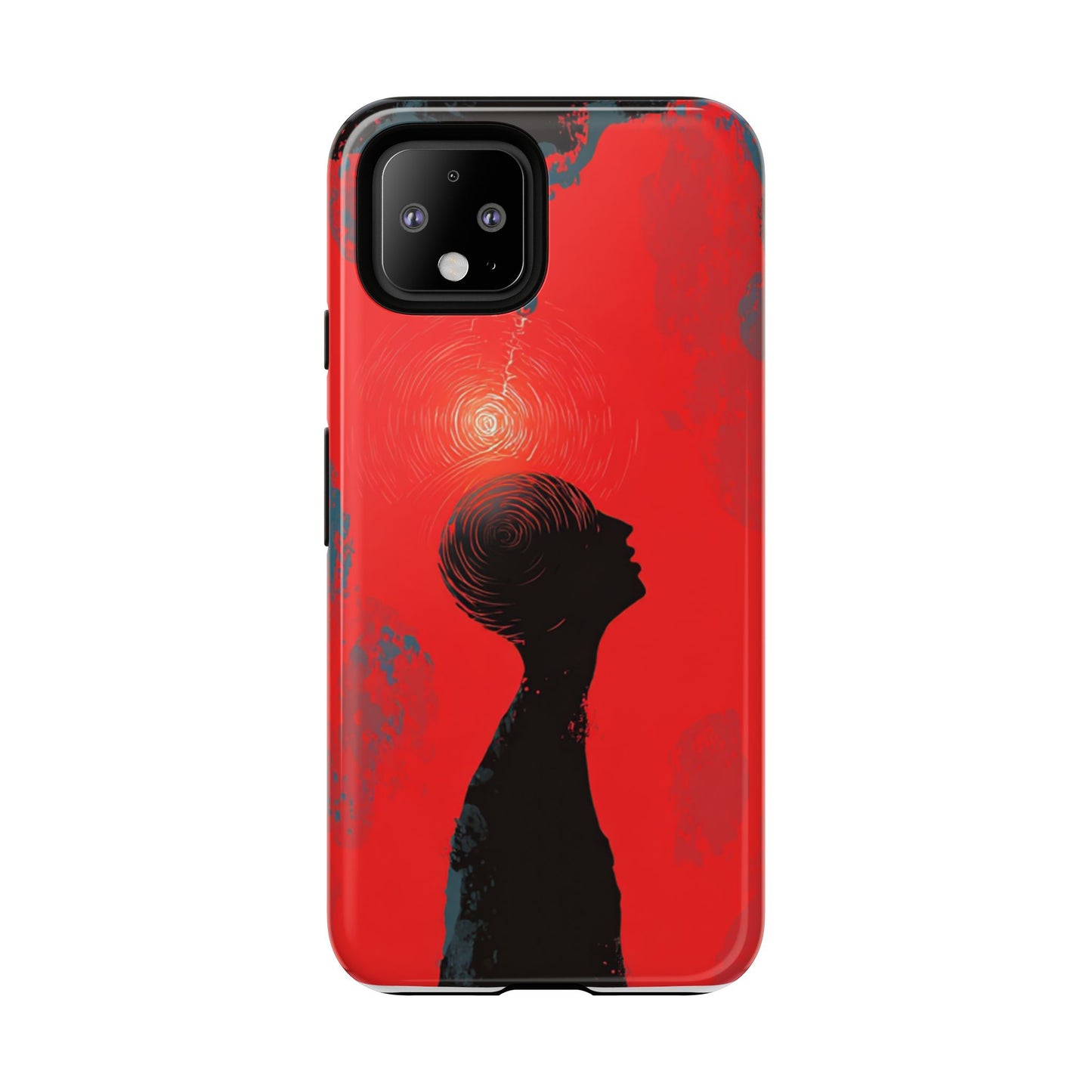 Mental Eclipse | Bold Surreal Art for Deep Thinkers – Red & Black Abstract Design