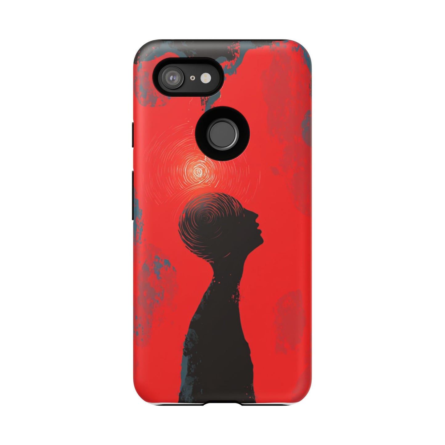 Mental Eclipse | Bold Surreal Art for Deep Thinkers – Red & Black Abstract Design