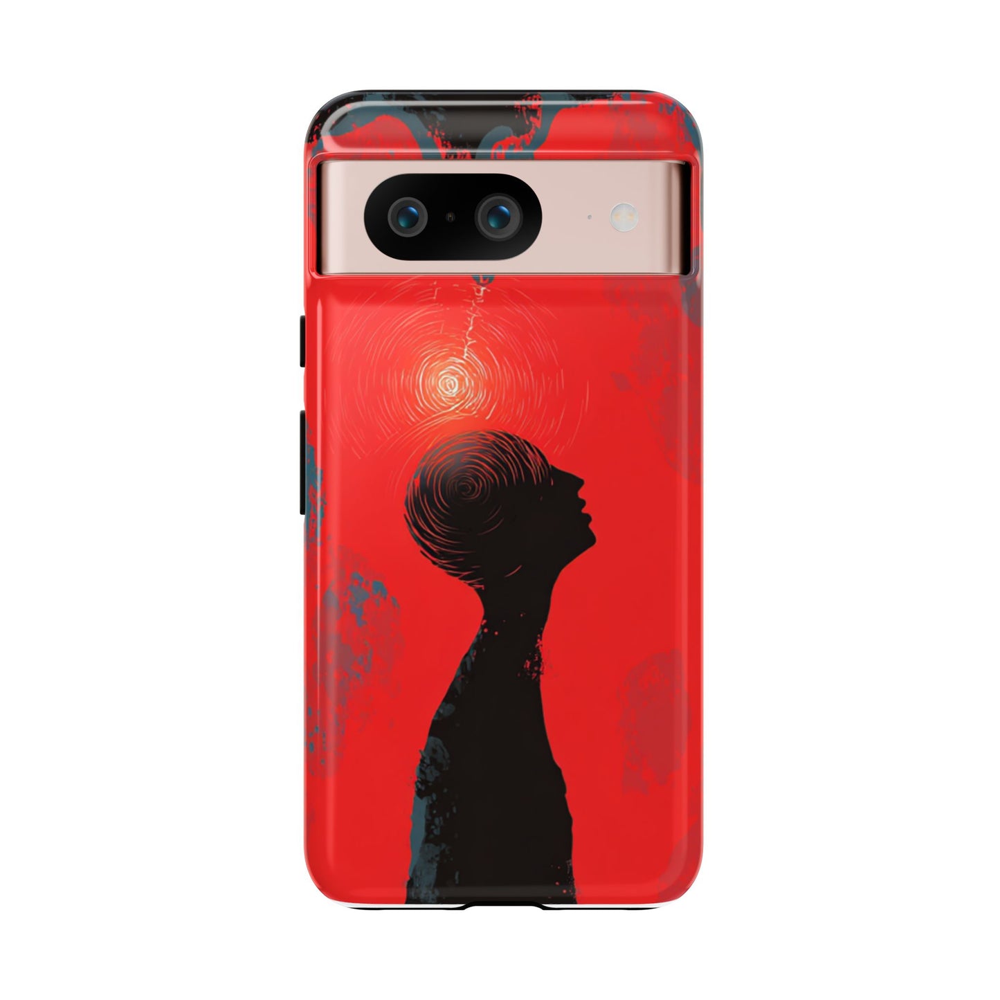 Mental Eclipse | Bold Surreal Art for Deep Thinkers – Red & Black Abstract Design
