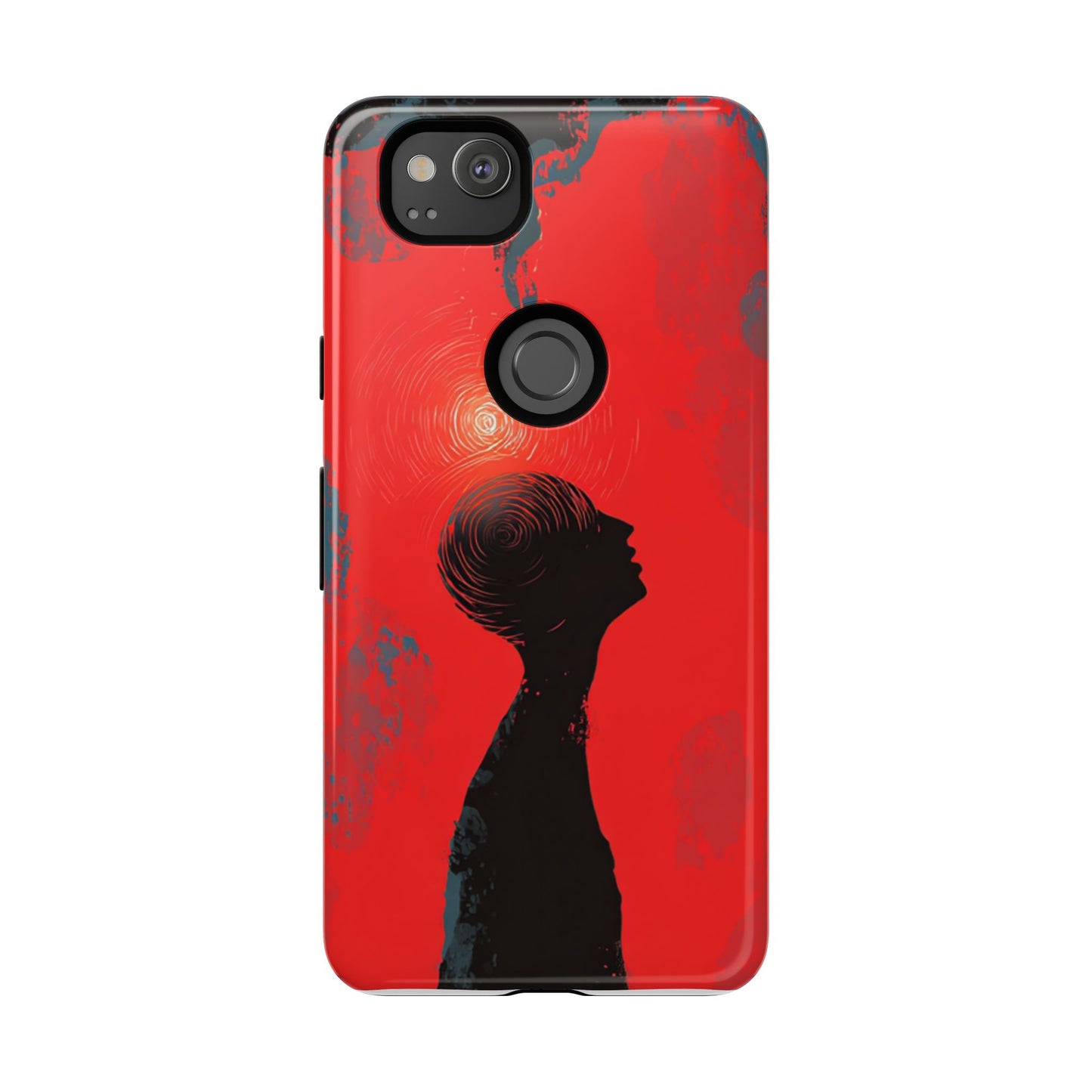 Mental Eclipse | Bold Surreal Art for Deep Thinkers – Red & Black Abstract Design