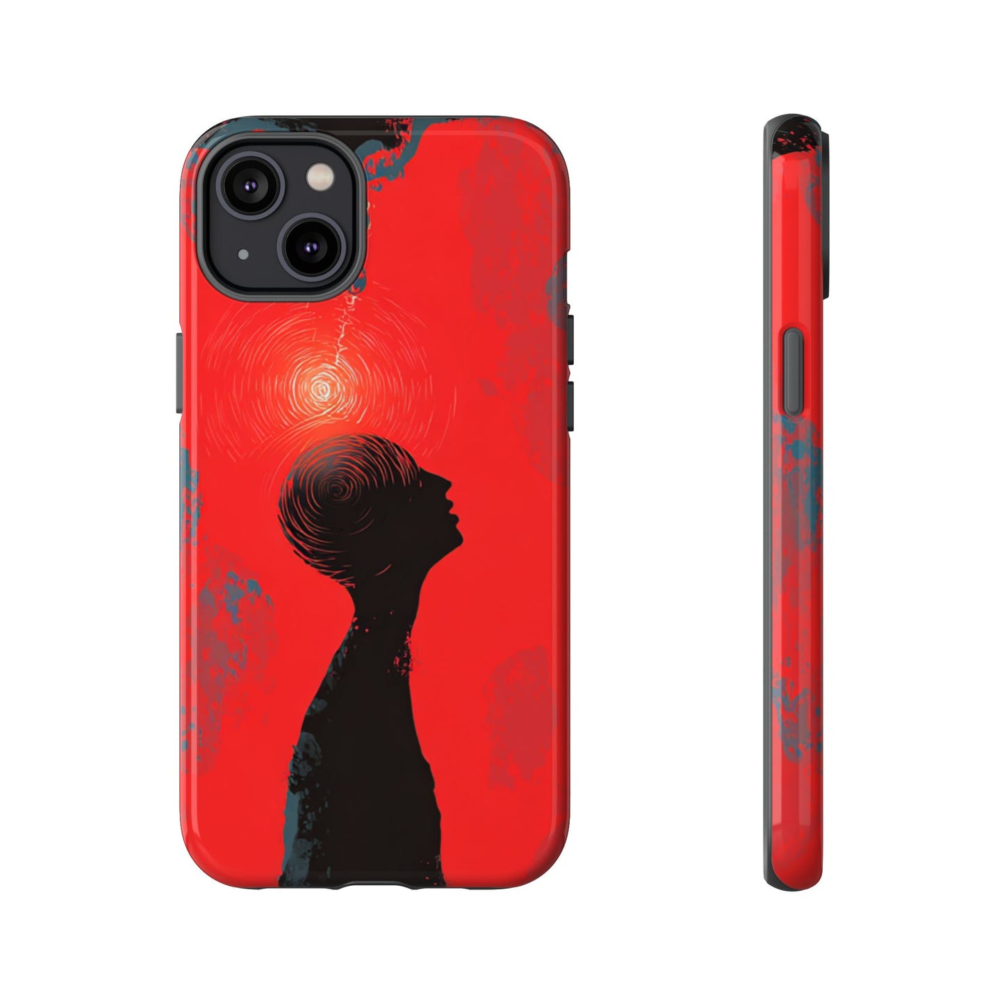 Mental Eclipse | Bold Surreal Art for Deep Thinkers – Red & Black Abstract Design