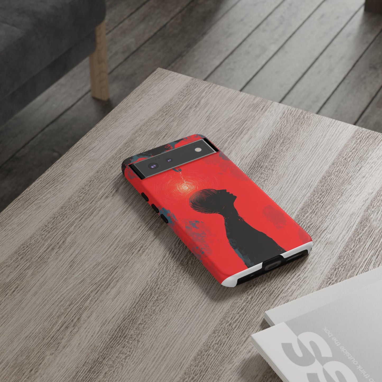 Mental Eclipse | Bold Surreal Art for Deep Thinkers – Red & Black Abstract Design
