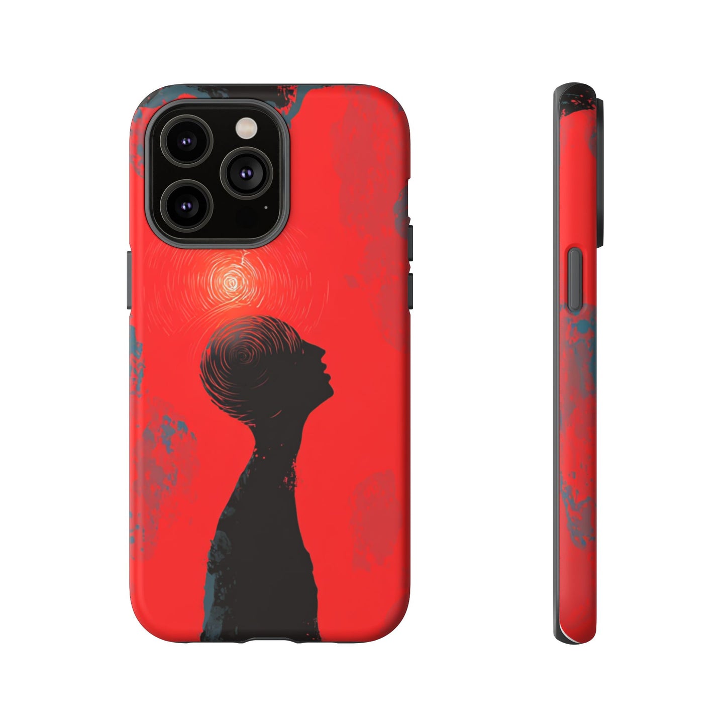 Mental Eclipse | Bold Surreal Art for Deep Thinkers – Red & Black Abstract Design