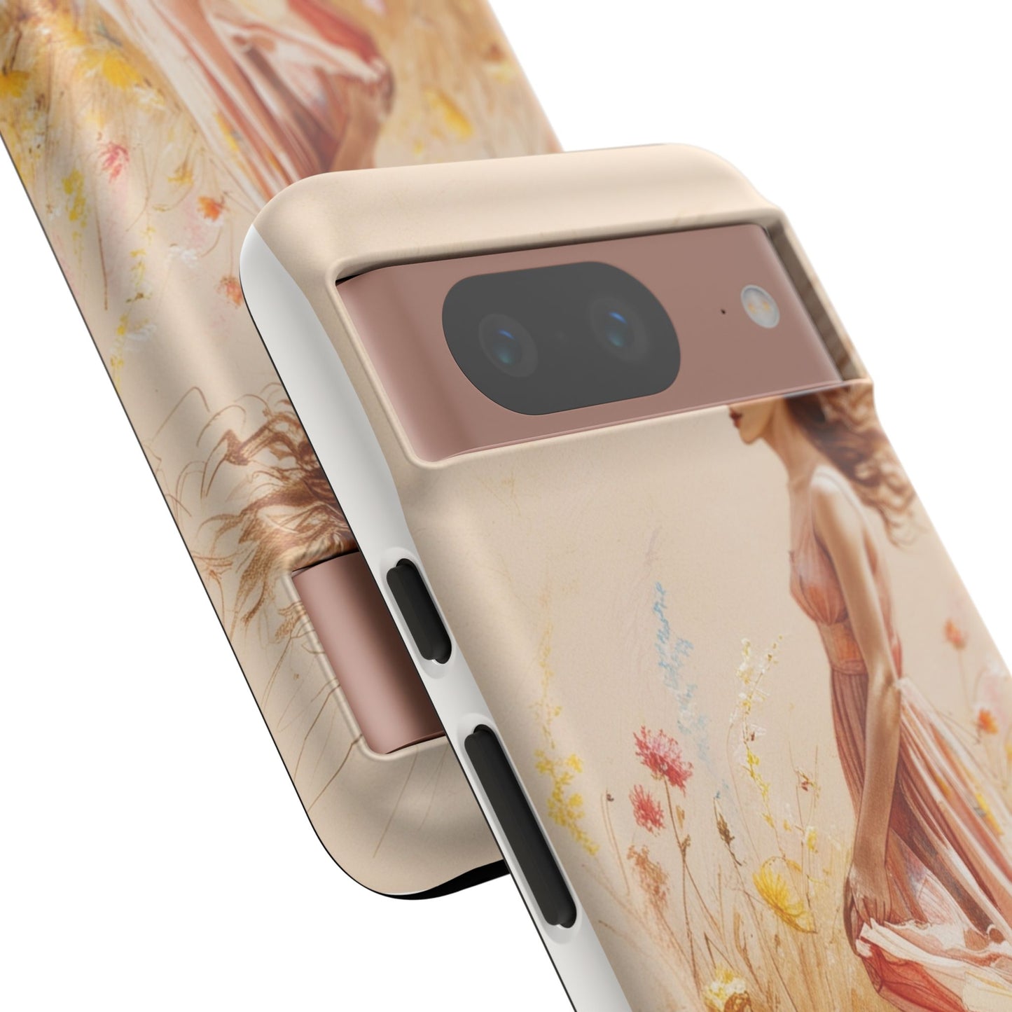 Phone Case - Vintage Woman Art Tough Case - Shockproof Matte & Glossy Finish