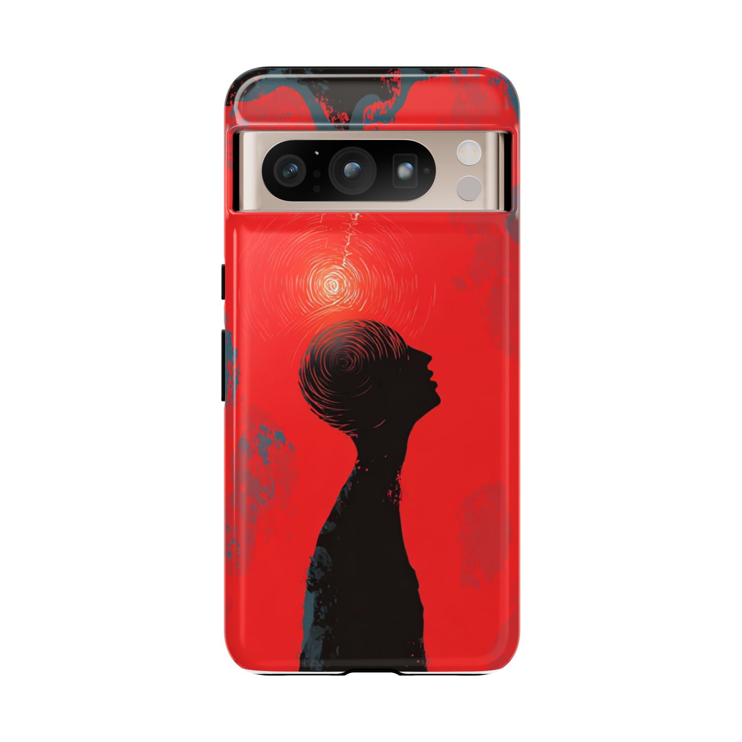 Mental Eclipse | Bold Surreal Art for Deep Thinkers – Red & Black Abstract Design