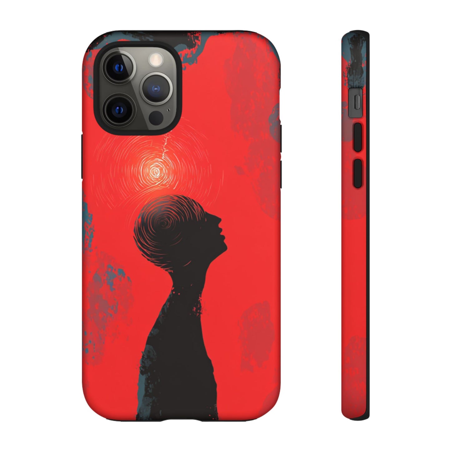 Mental Eclipse | Bold Surreal Art for Deep Thinkers – Red & Black Abstract Design