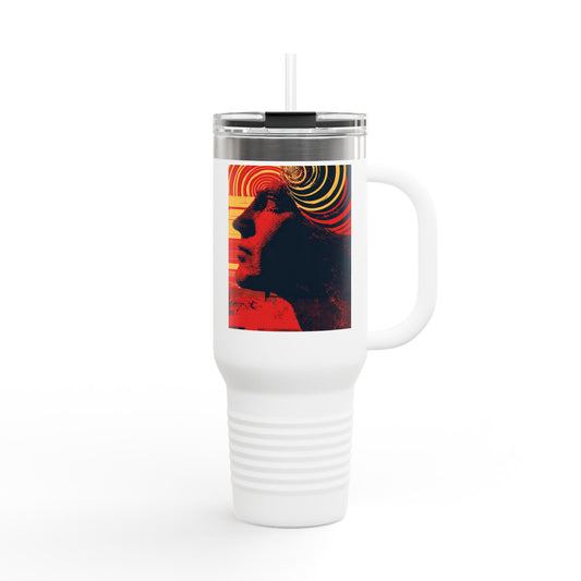 Mindwave Radiance – Vibrant 40oz Insulated Travel Mug | Bold Art Cup for Thinkers & Movers, Colorful Adventure Drinkware, Eco Gift Idea
