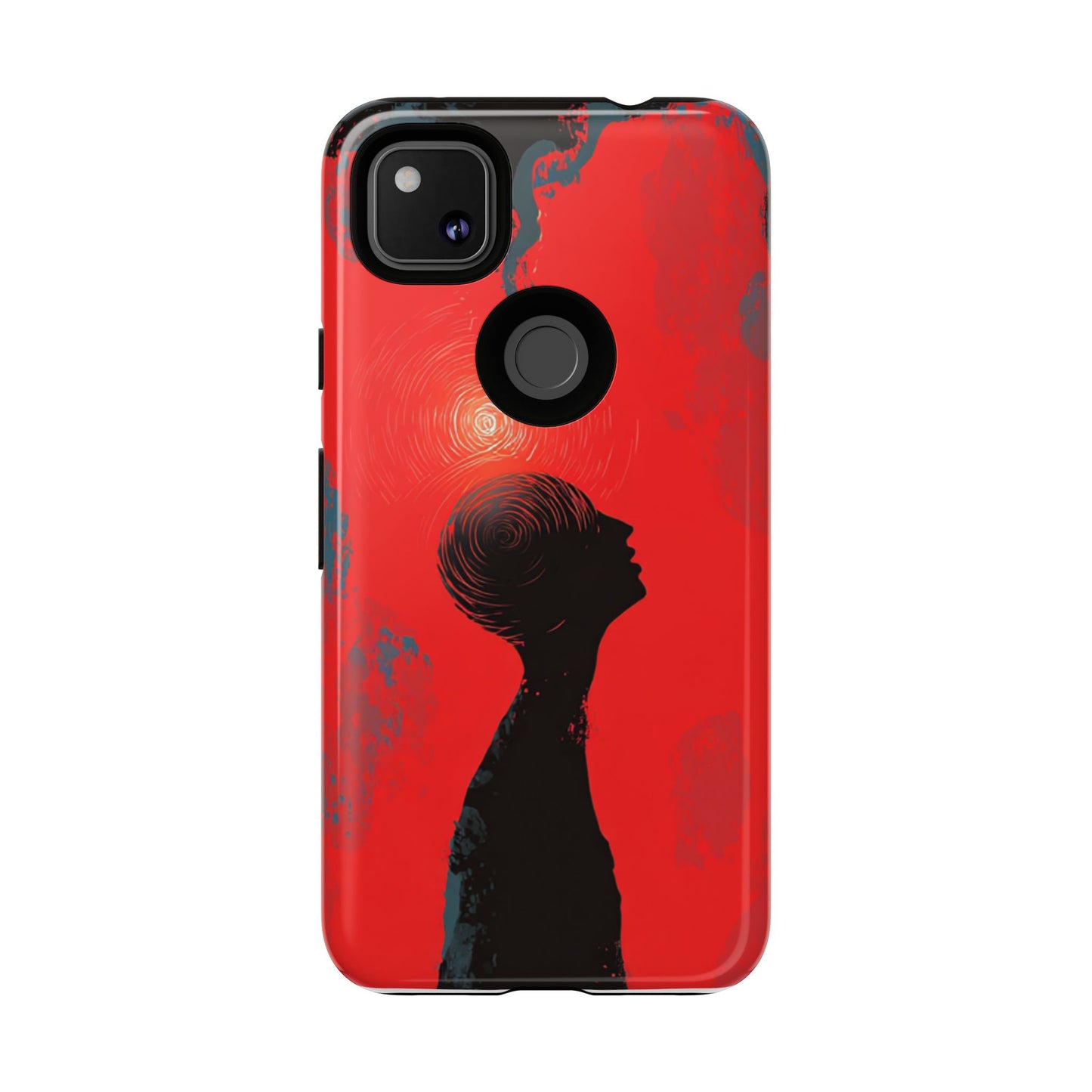 Mental Eclipse | Bold Surreal Art for Deep Thinkers – Red & Black Abstract Design
