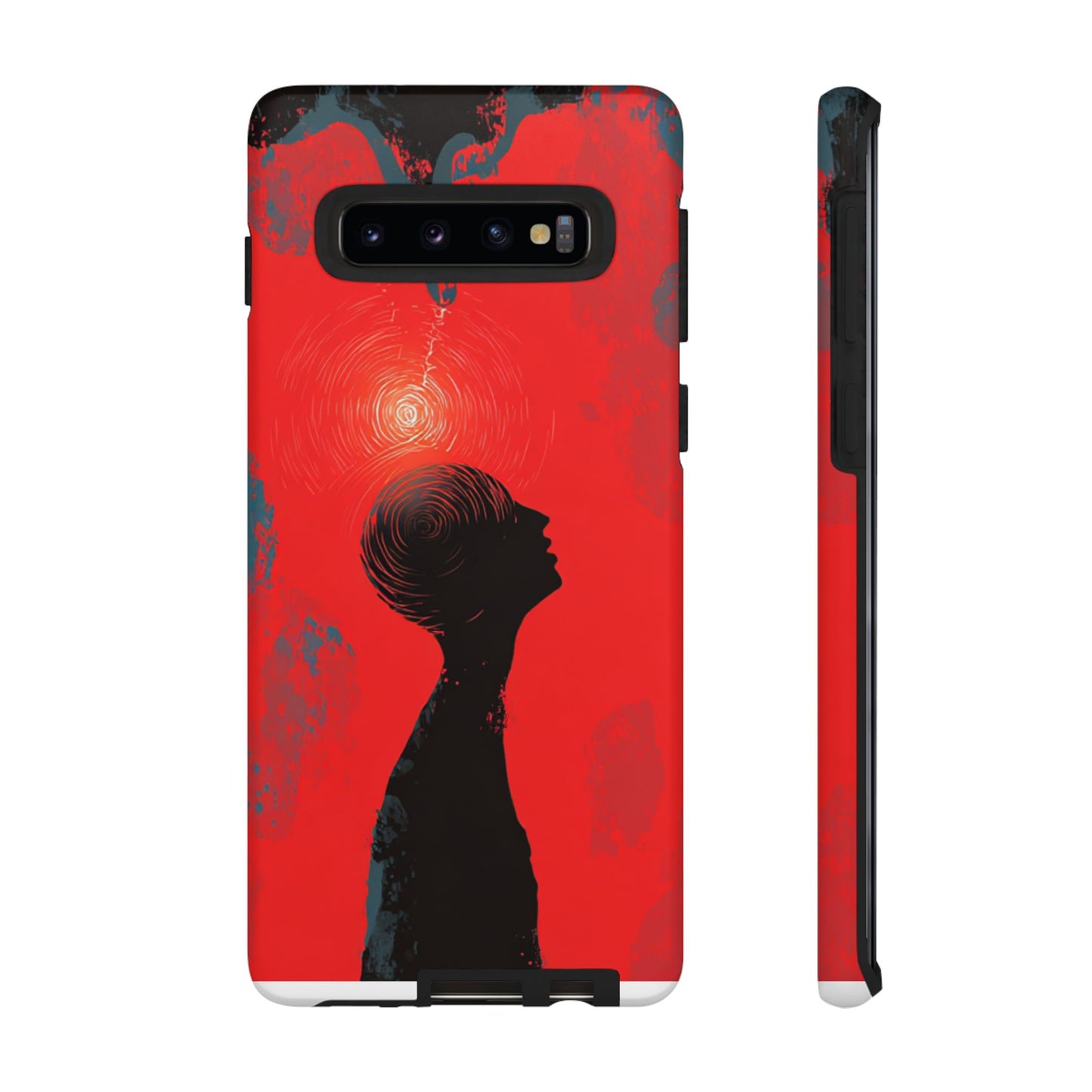 Mental Eclipse | Bold Surreal Art for Deep Thinkers – Red & Black Abstract Design
