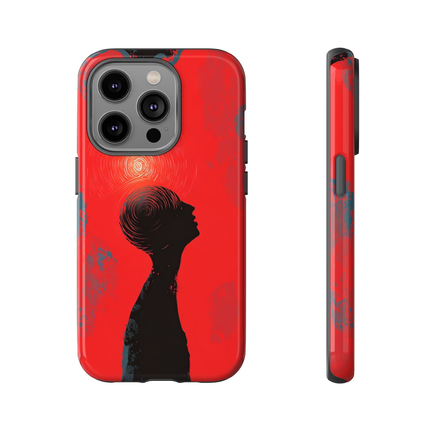 Mental Eclipse | Bold Surreal Art for Deep Thinkers – Red & Black Abstract Design