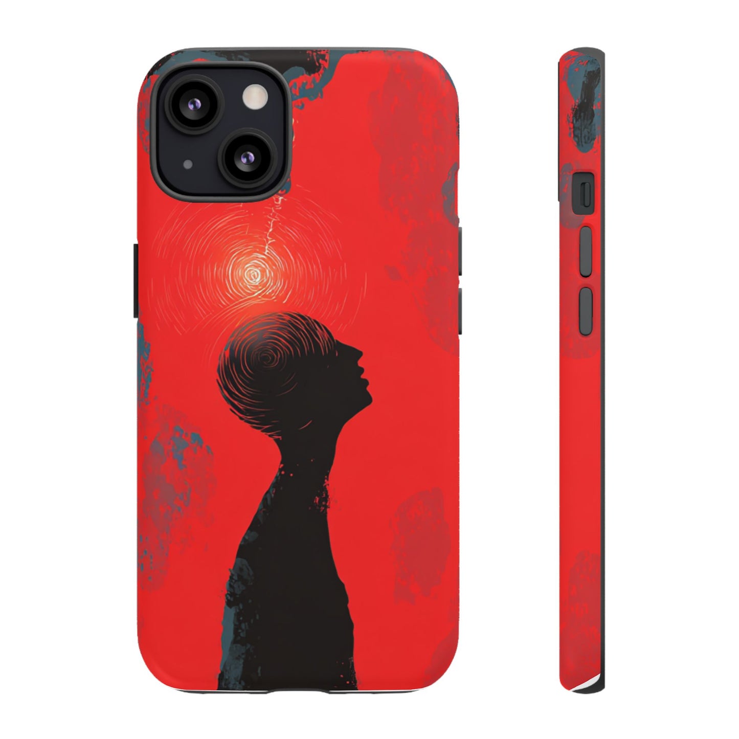 Mental Eclipse | Bold Surreal Art for Deep Thinkers – Red & Black Abstract Design