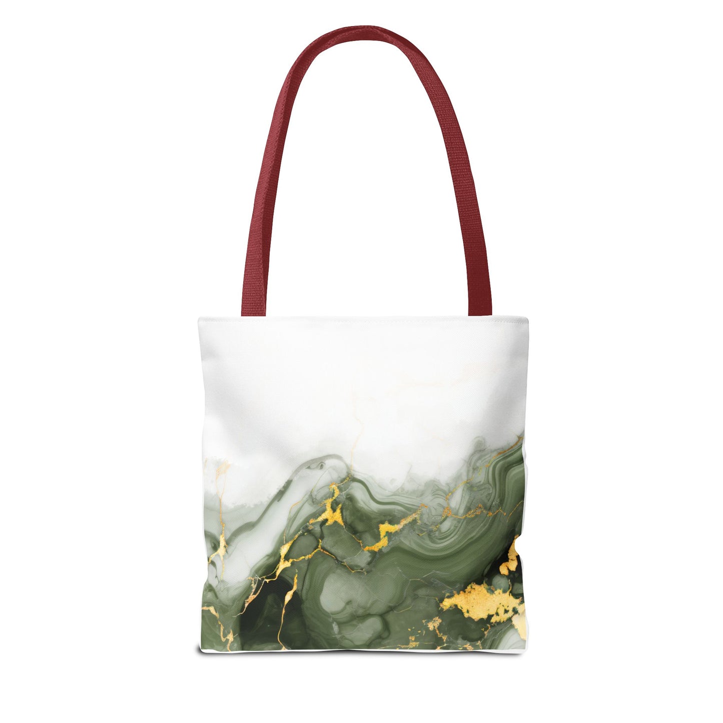Green Marble Tote Bag – All Over Print Elegant Carryall