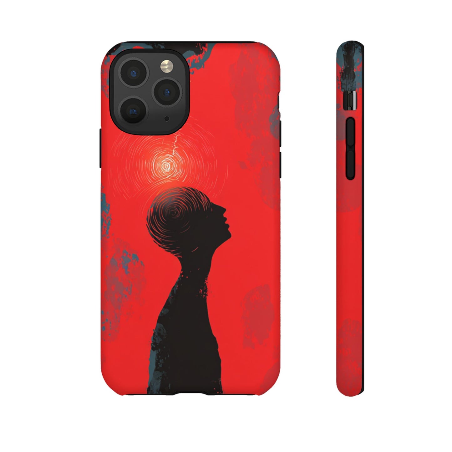 Mental Eclipse | Bold Surreal Art for Deep Thinkers – Red & Black Abstract Design