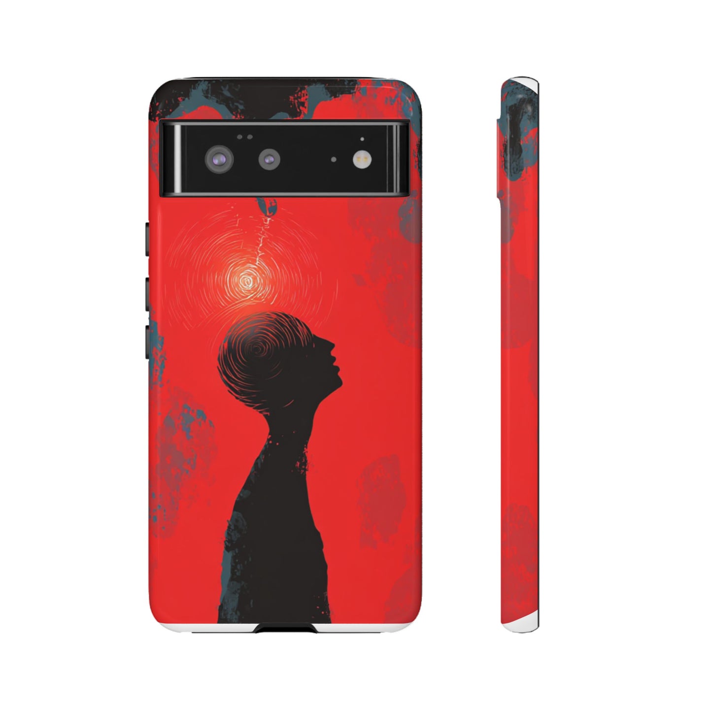 Mental Eclipse | Bold Surreal Art for Deep Thinkers – Red & Black Abstract Design
