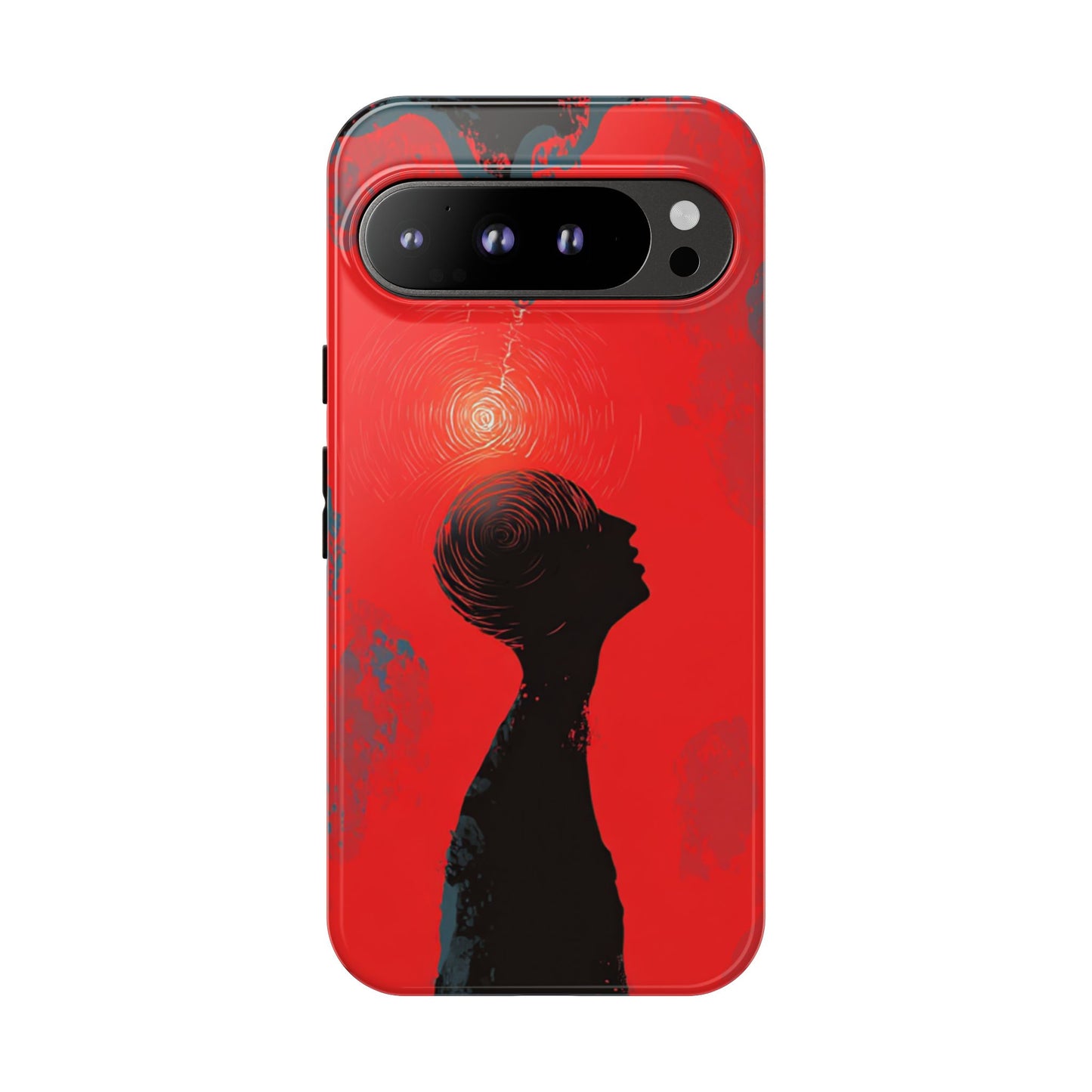 Mental Eclipse | Bold Surreal Art for Deep Thinkers – Red & Black Abstract Design