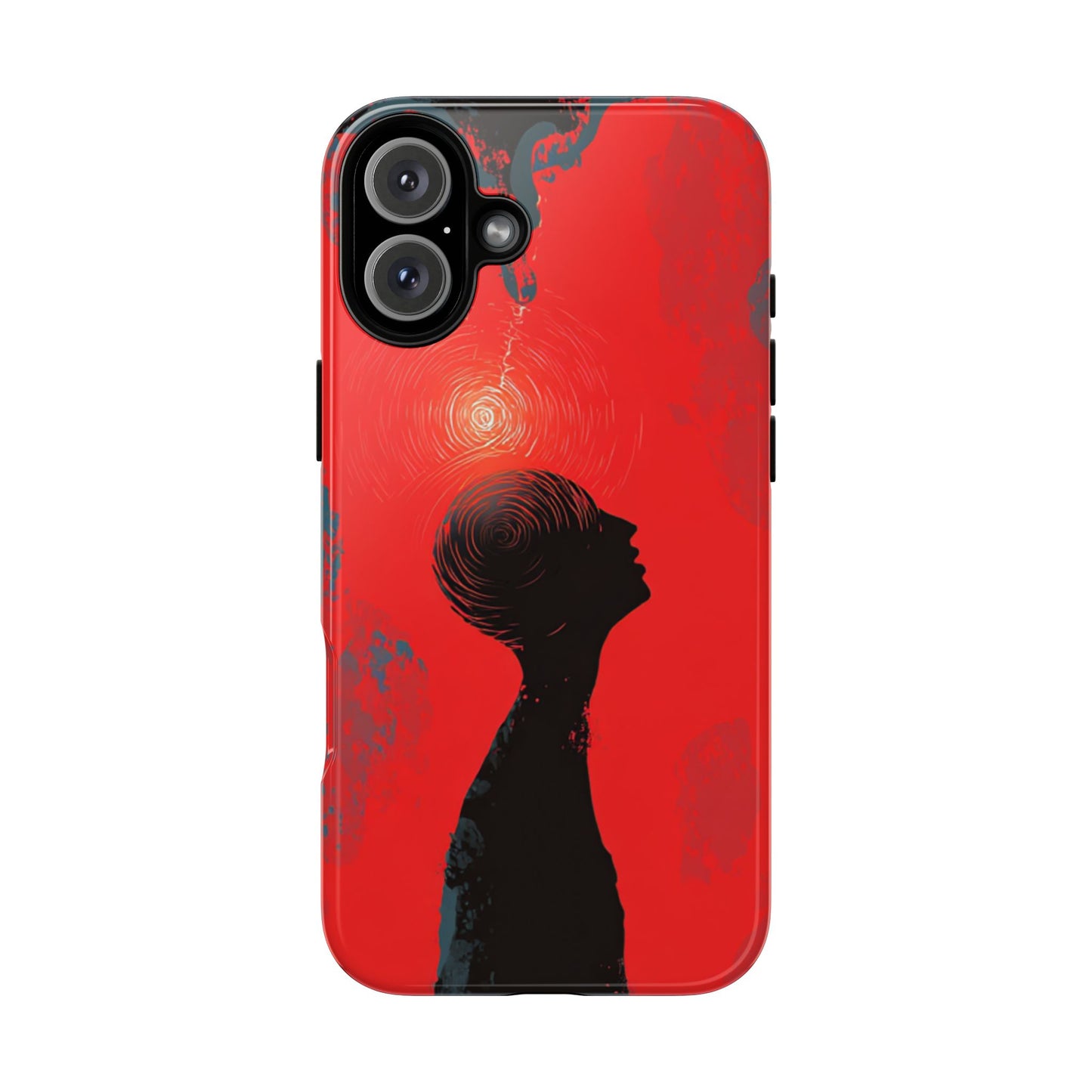 Mental Eclipse | Bold Surreal Art for Deep Thinkers – Red & Black Abstract Design
