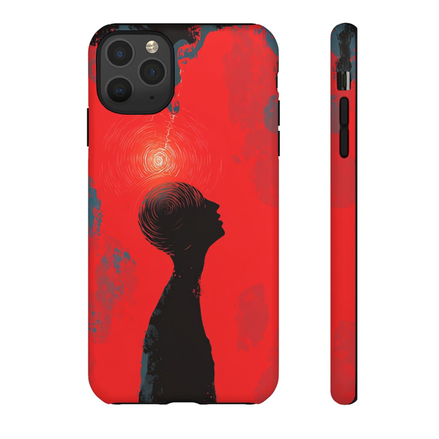 Mental Eclipse | Bold Surreal Art for Deep Thinkers – Red & Black Abstract Design