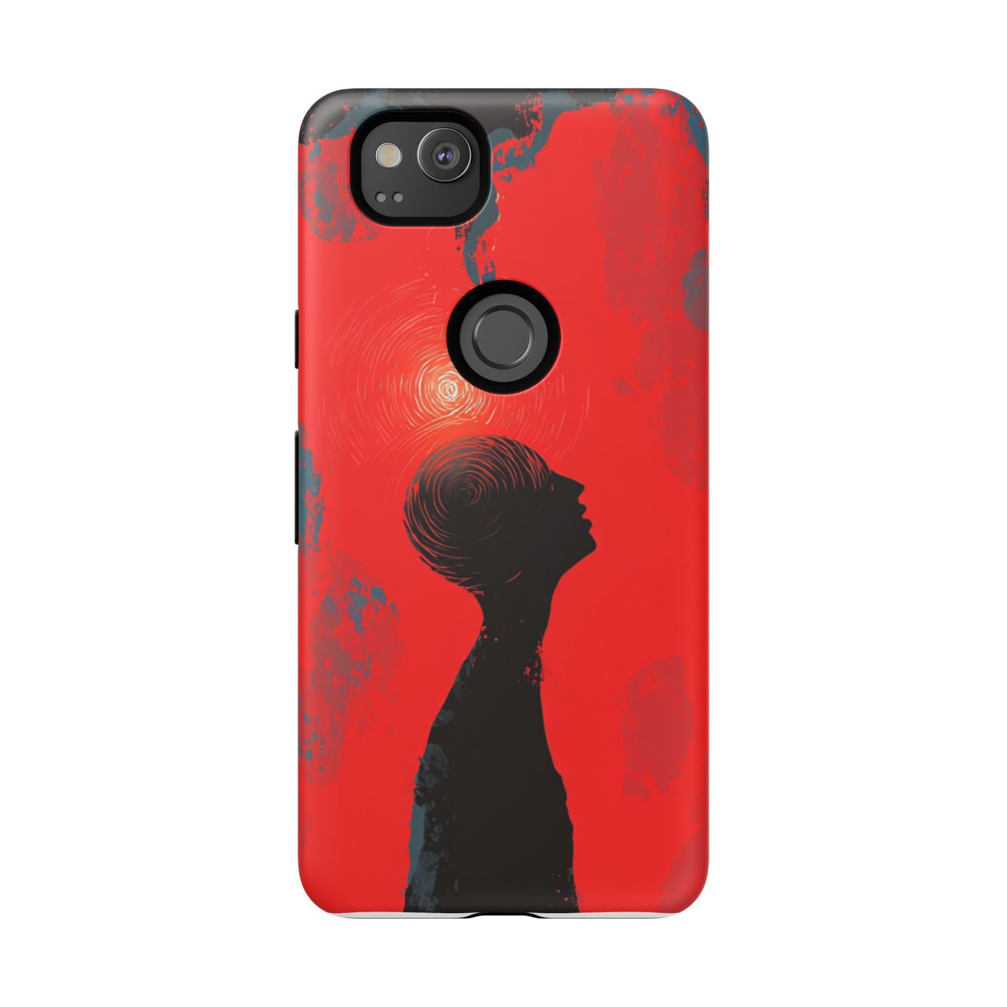 Mental Eclipse | Bold Surreal Art for Deep Thinkers – Red & Black Abstract Design