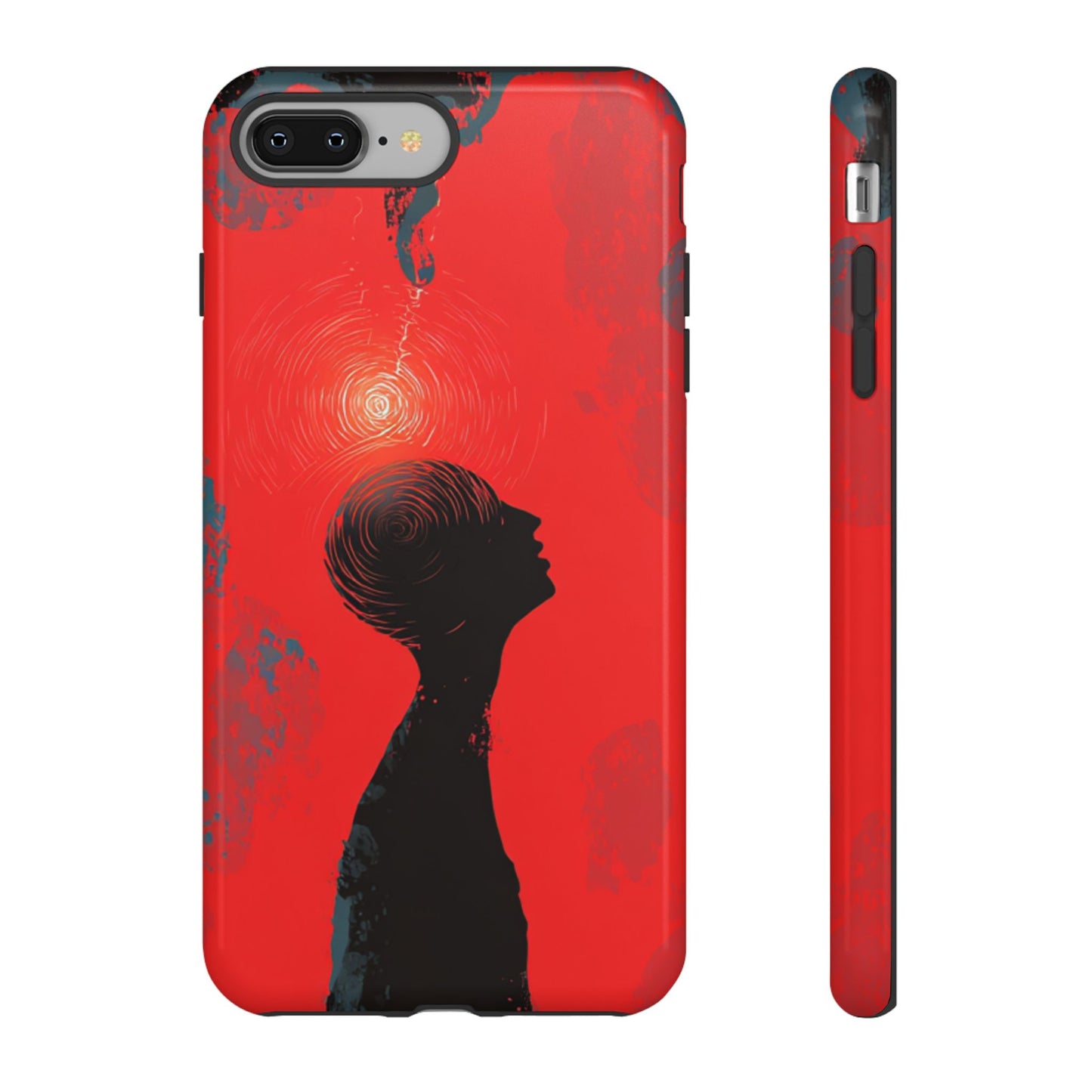Mental Eclipse | Bold Surreal Art for Deep Thinkers – Red & Black Abstract Design