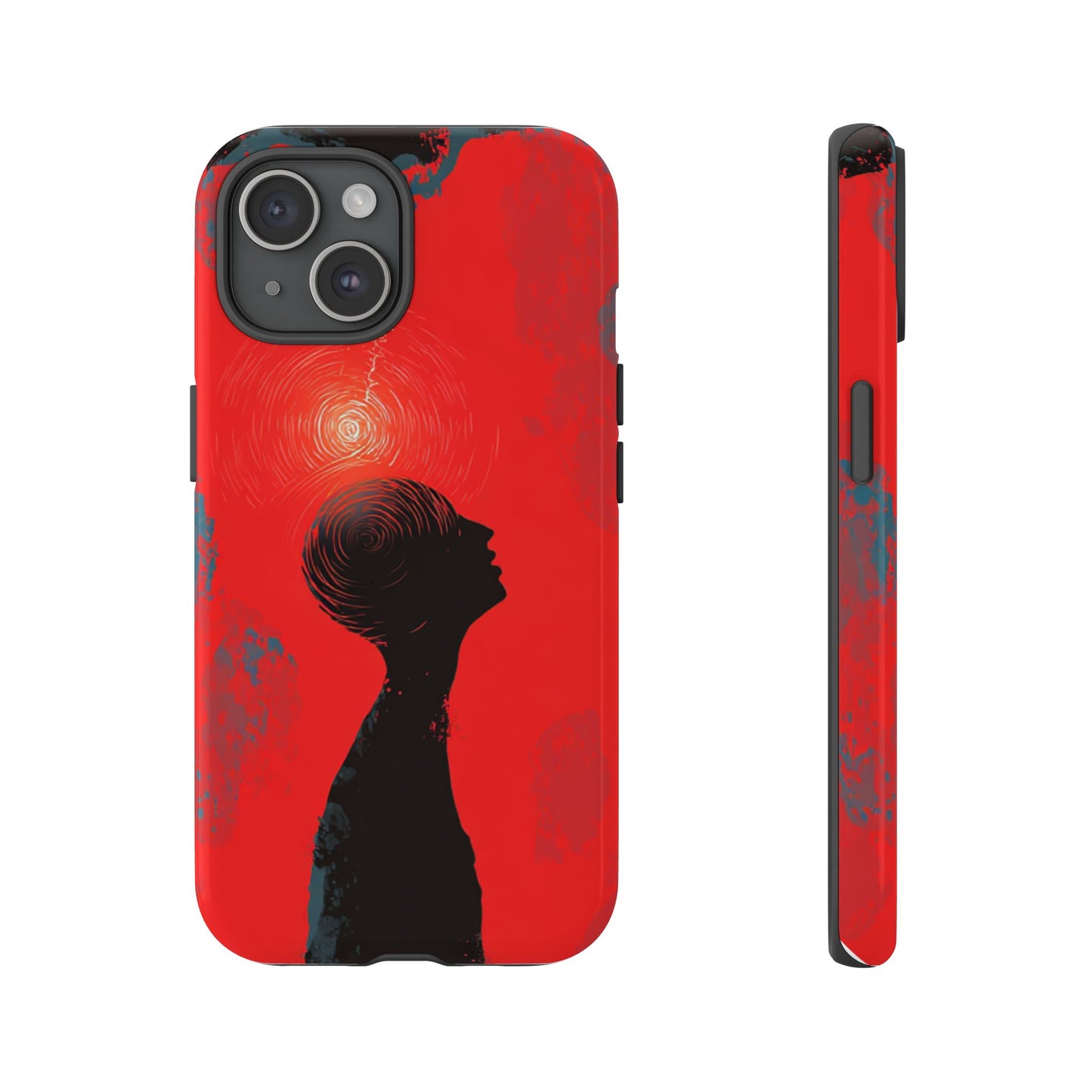 Mental Eclipse | Bold Surreal Art for Deep Thinkers – Red & Black Abstract Design