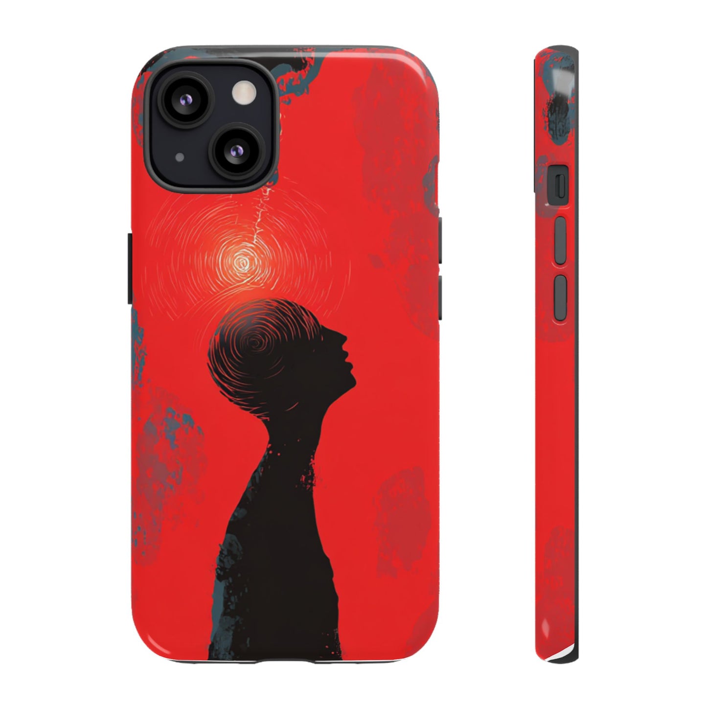 Mental Eclipse | Bold Surreal Art for Deep Thinkers – Red & Black Abstract Design
