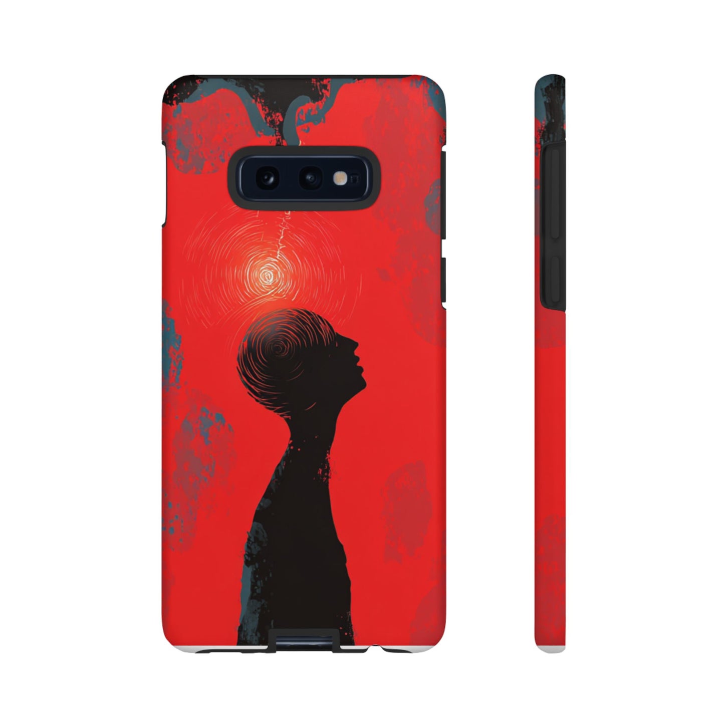 Mental Eclipse | Bold Surreal Art for Deep Thinkers – Red & Black Abstract Design