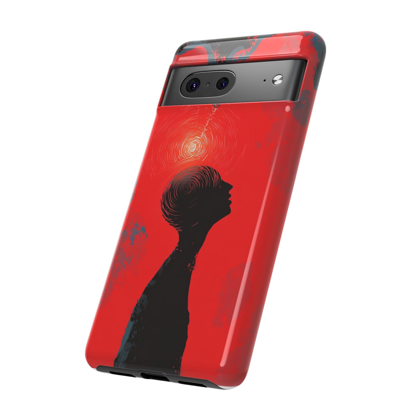 Mental Eclipse | Bold Surreal Art for Deep Thinkers – Red & Black Abstract Design