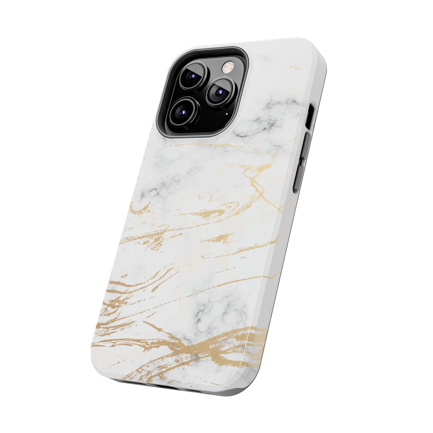 Gold Marble Tough Phone Case – Shockproof Luxury Cover for iPhone & Samsung