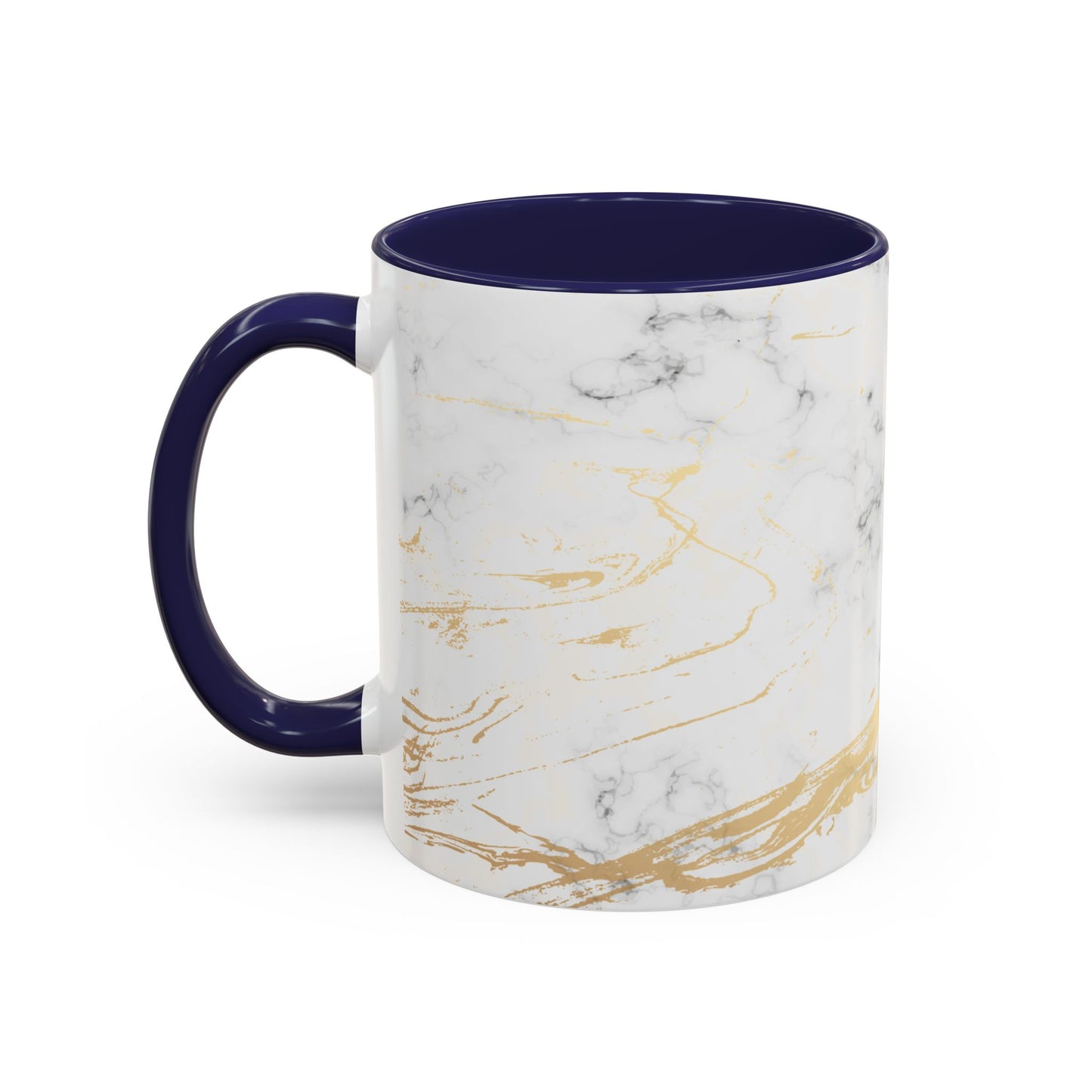 Gold Marble Accent Coffee Mug – Two-Tone Ceramic Cup 11oz & 15oz
