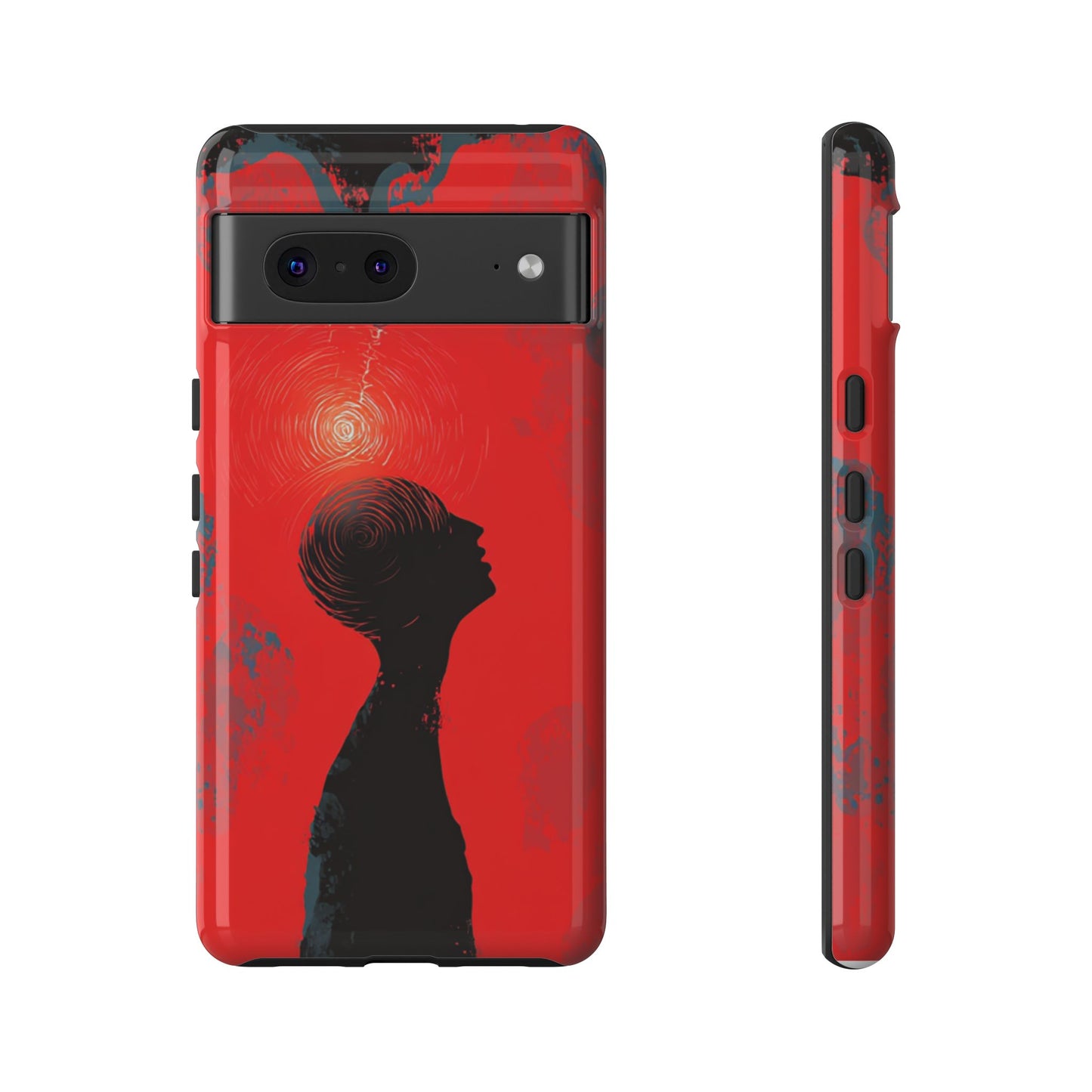 Mental Eclipse | Bold Surreal Art for Deep Thinkers – Red & Black Abstract Design