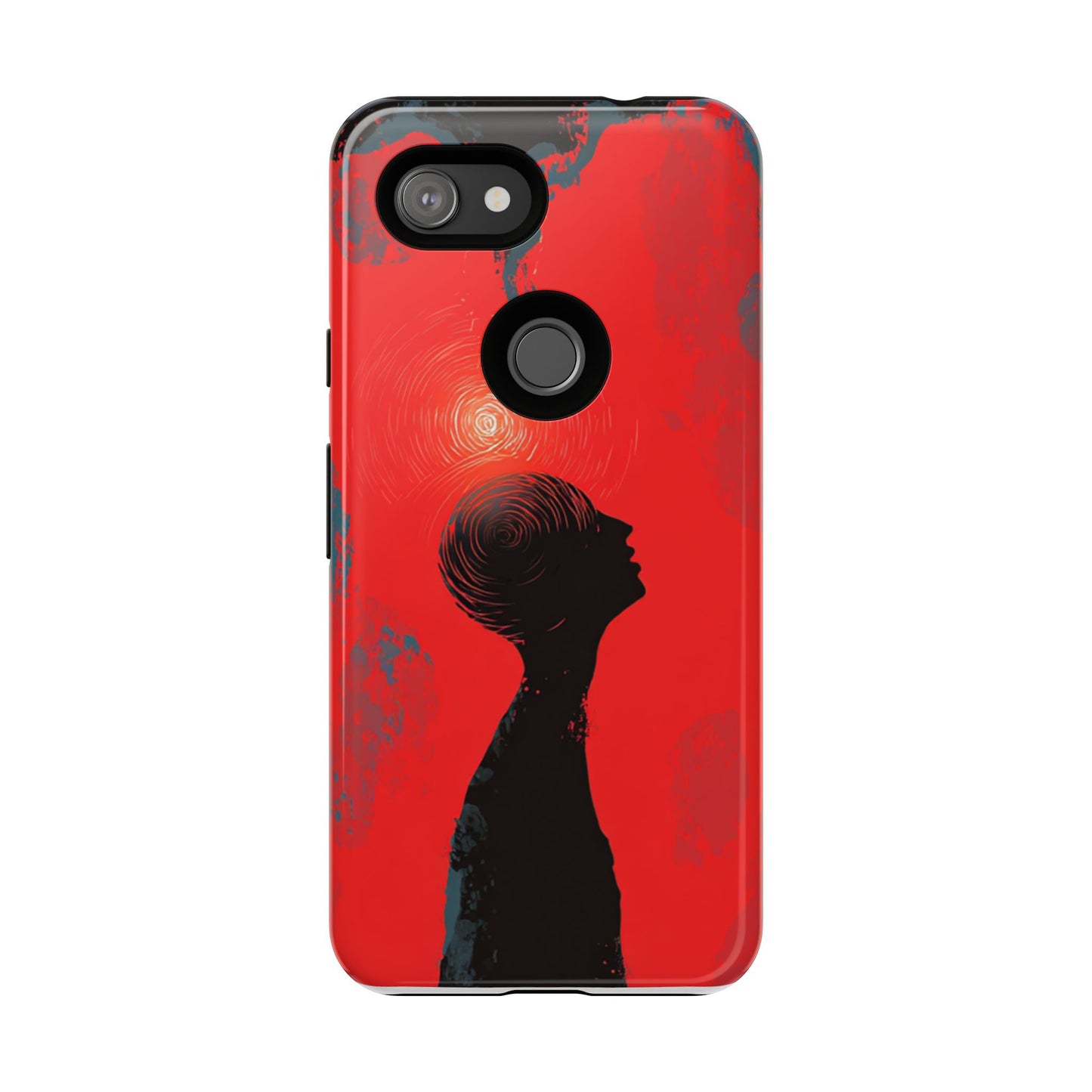 Mental Eclipse | Bold Surreal Art for Deep Thinkers – Red & Black Abstract Design