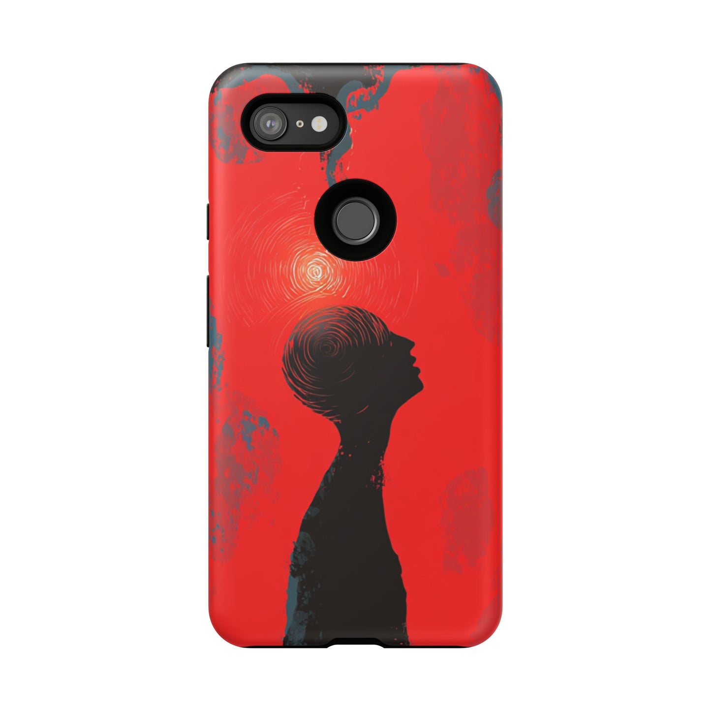 Mental Eclipse | Bold Surreal Art for Deep Thinkers – Red & Black Abstract Design