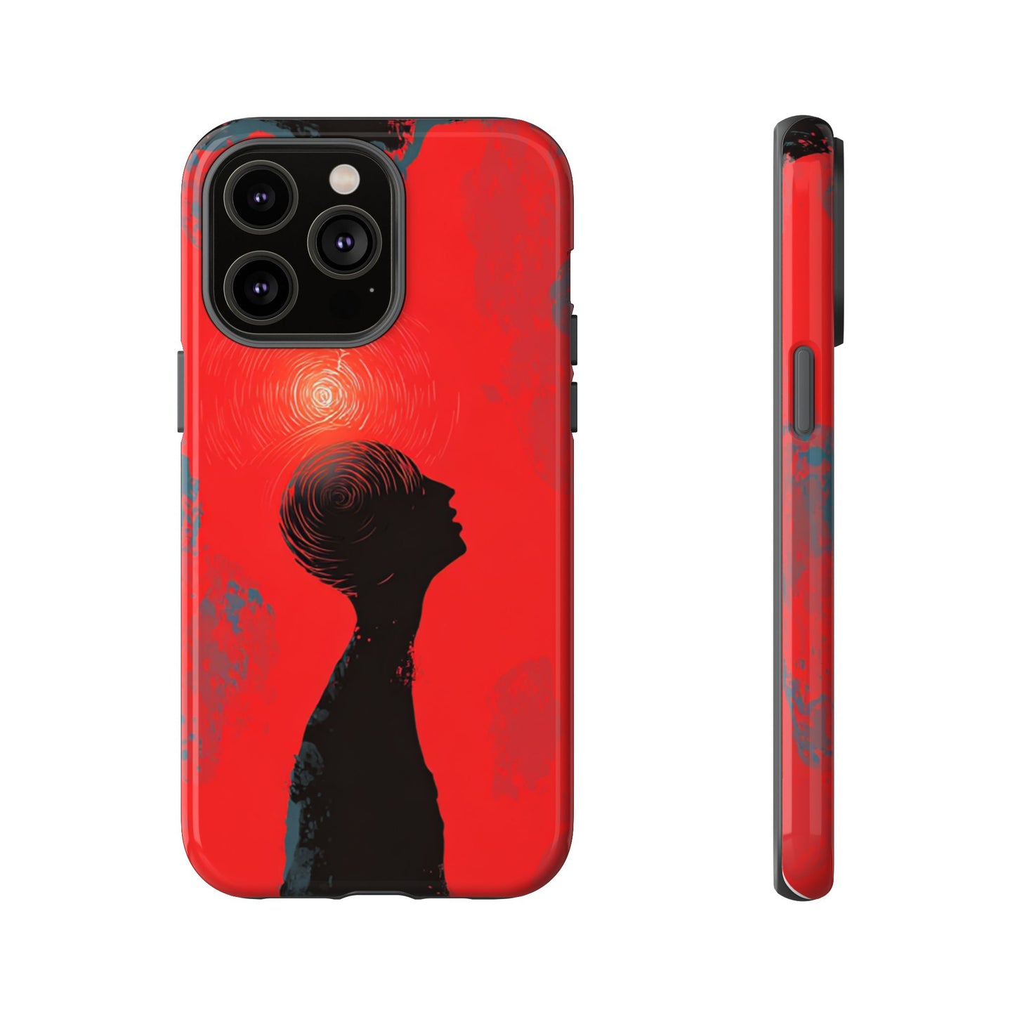Mental Eclipse | Bold Surreal Art for Deep Thinkers – Red & Black Abstract Design