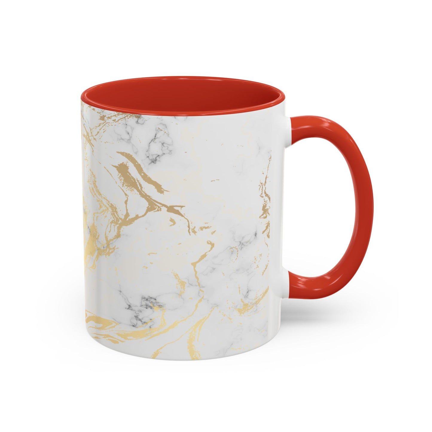 Gold Marble Accent Coffee Mug – Two-Tone Ceramic Cup 11oz & 15oz