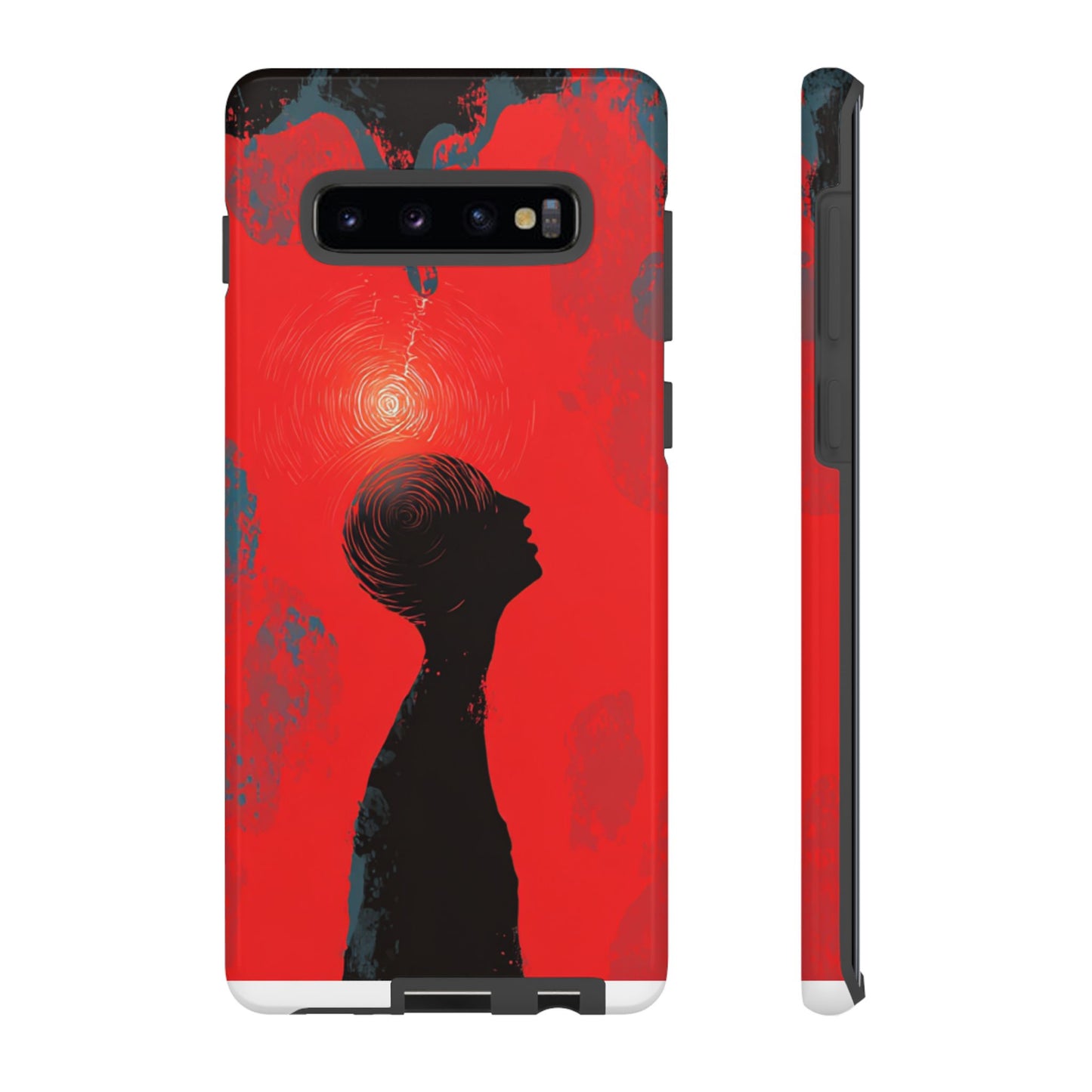 Mental Eclipse | Bold Surreal Art for Deep Thinkers – Red & Black Abstract Design