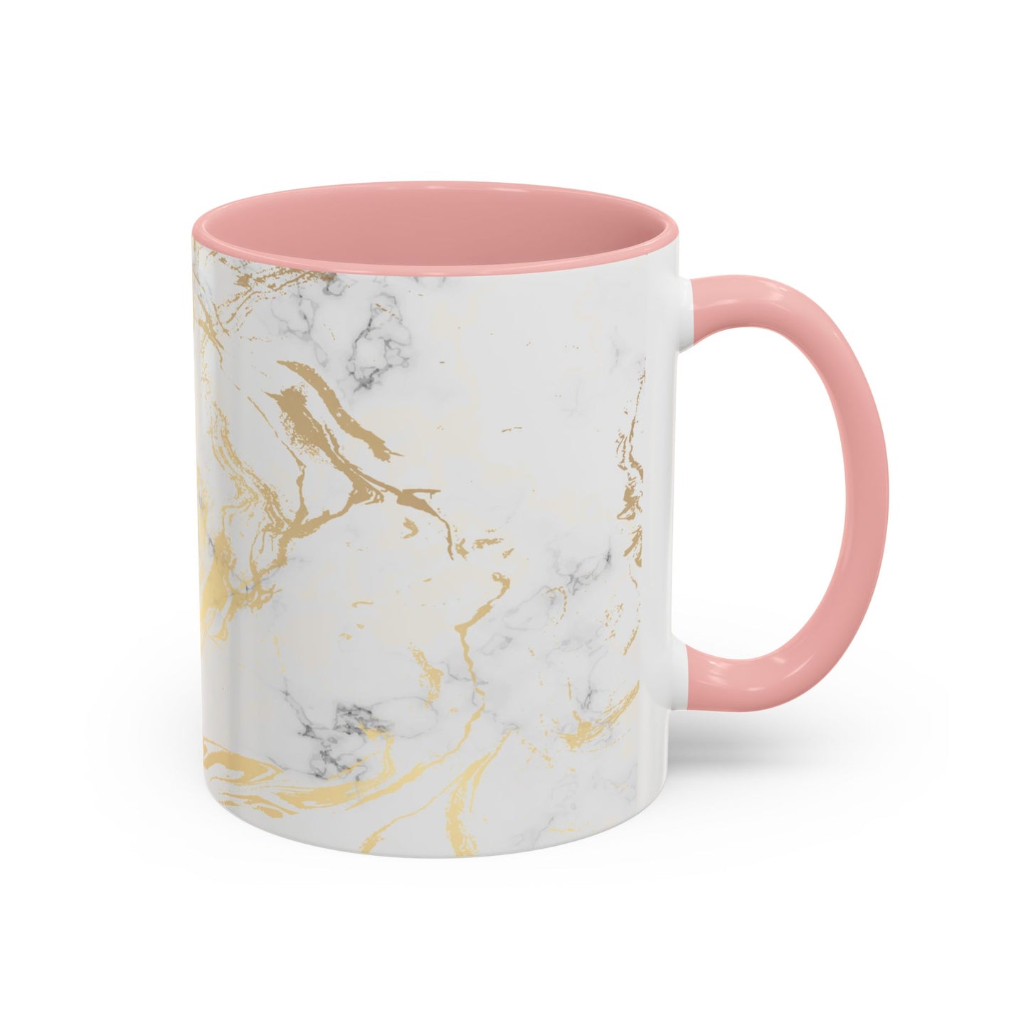 Gold Marble Accent Coffee Mug – Two-Tone Ceramic Cup 11oz & 15oz