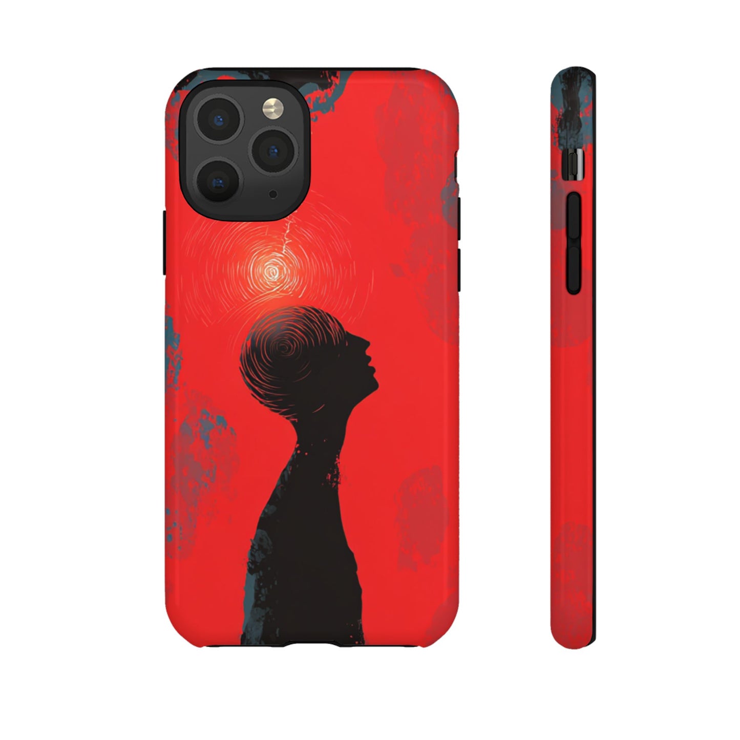Mental Eclipse | Bold Surreal Art for Deep Thinkers – Red & Black Abstract Design