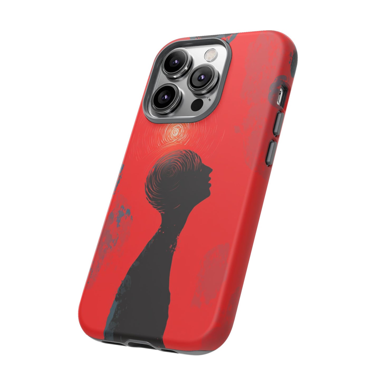 Mental Eclipse | Bold Surreal Art for Deep Thinkers – Red & Black Abstract Design
