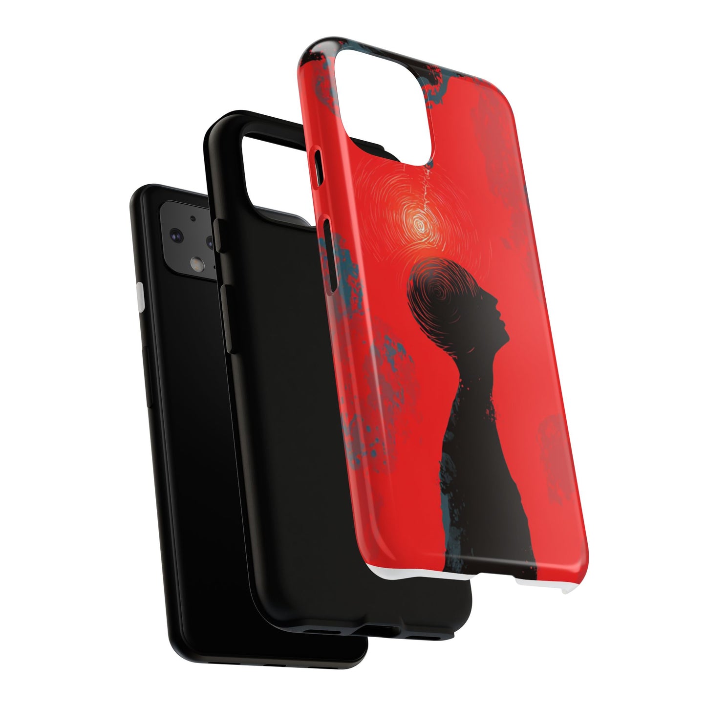 Mental Eclipse | Bold Surreal Art for Deep Thinkers – Red & Black Abstract Design