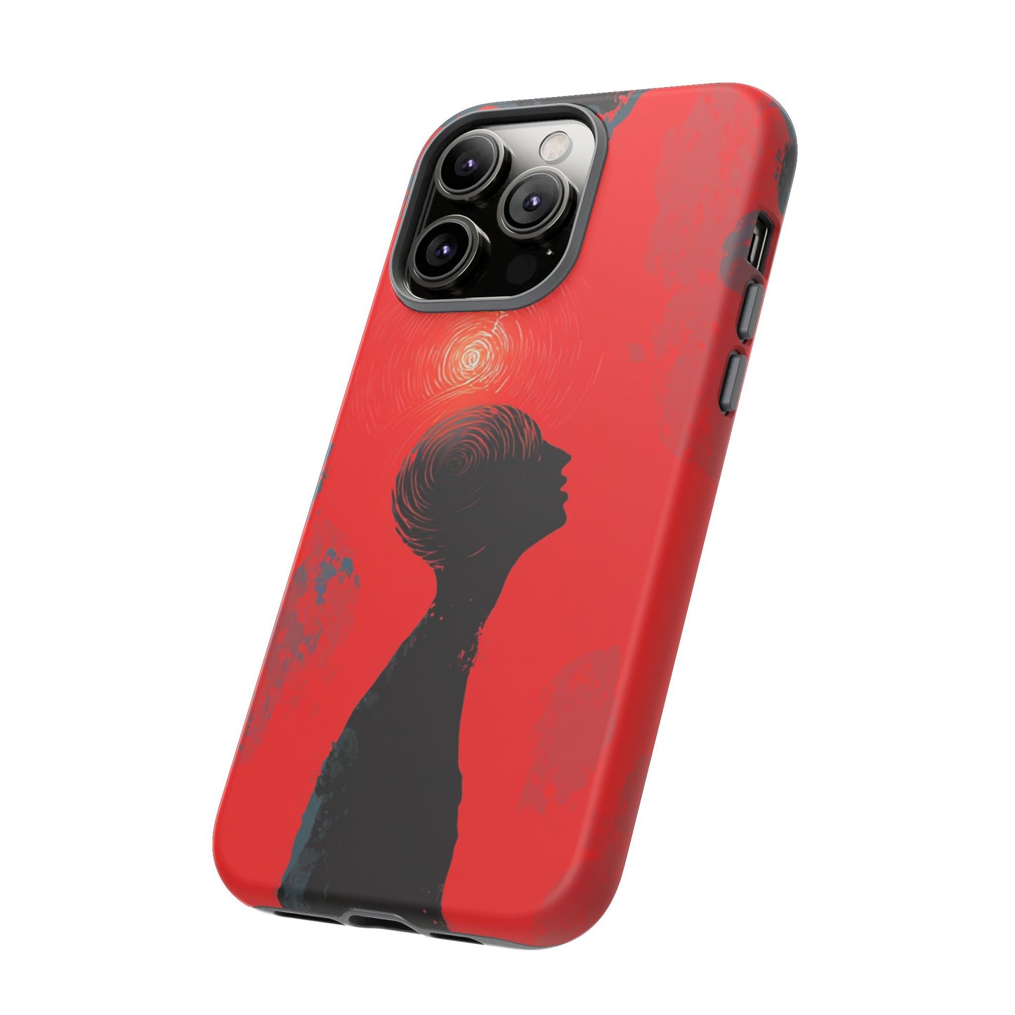 Mental Eclipse | Bold Surreal Art for Deep Thinkers – Red & Black Abstract Design